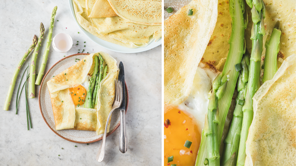 Savoury Asparagus Crepes