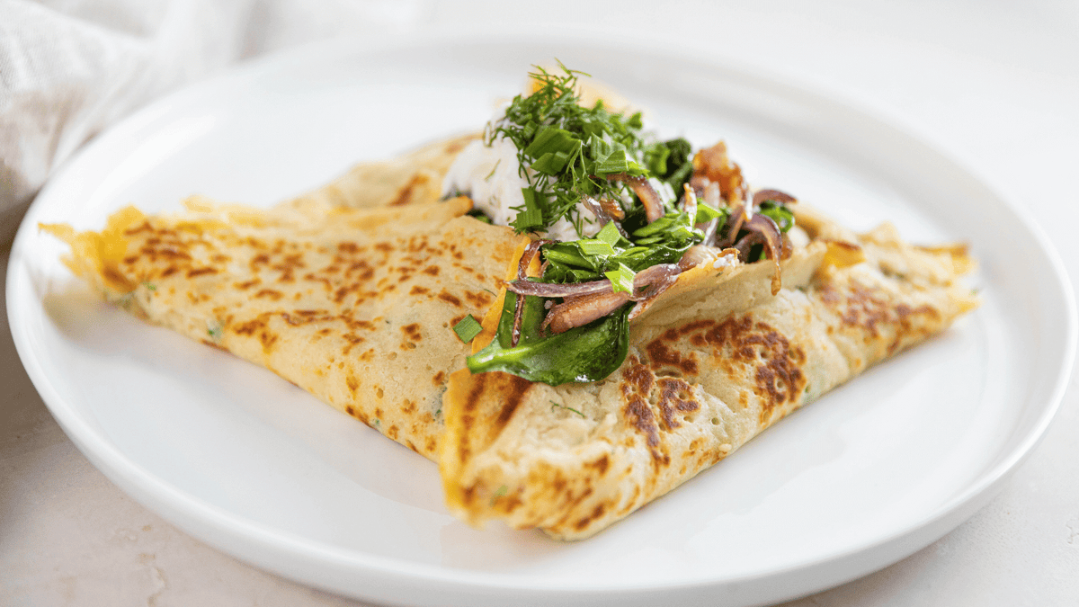 Pancetta, Spinach &amp; Goat Cheese Crepe