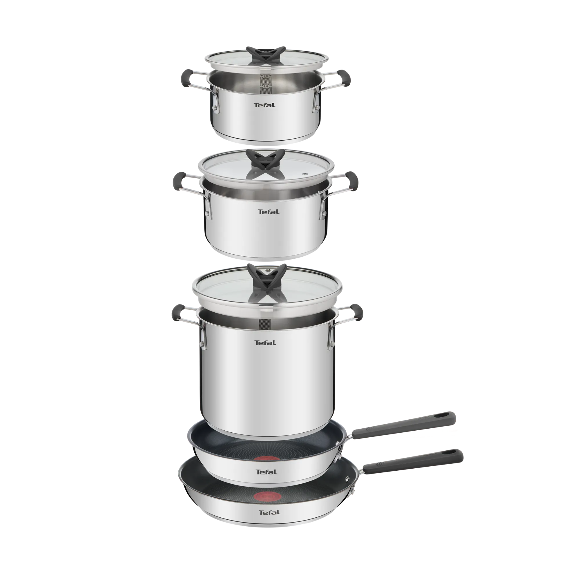 Tefal Opti'Space Induction Stainless Steel 13pc Set