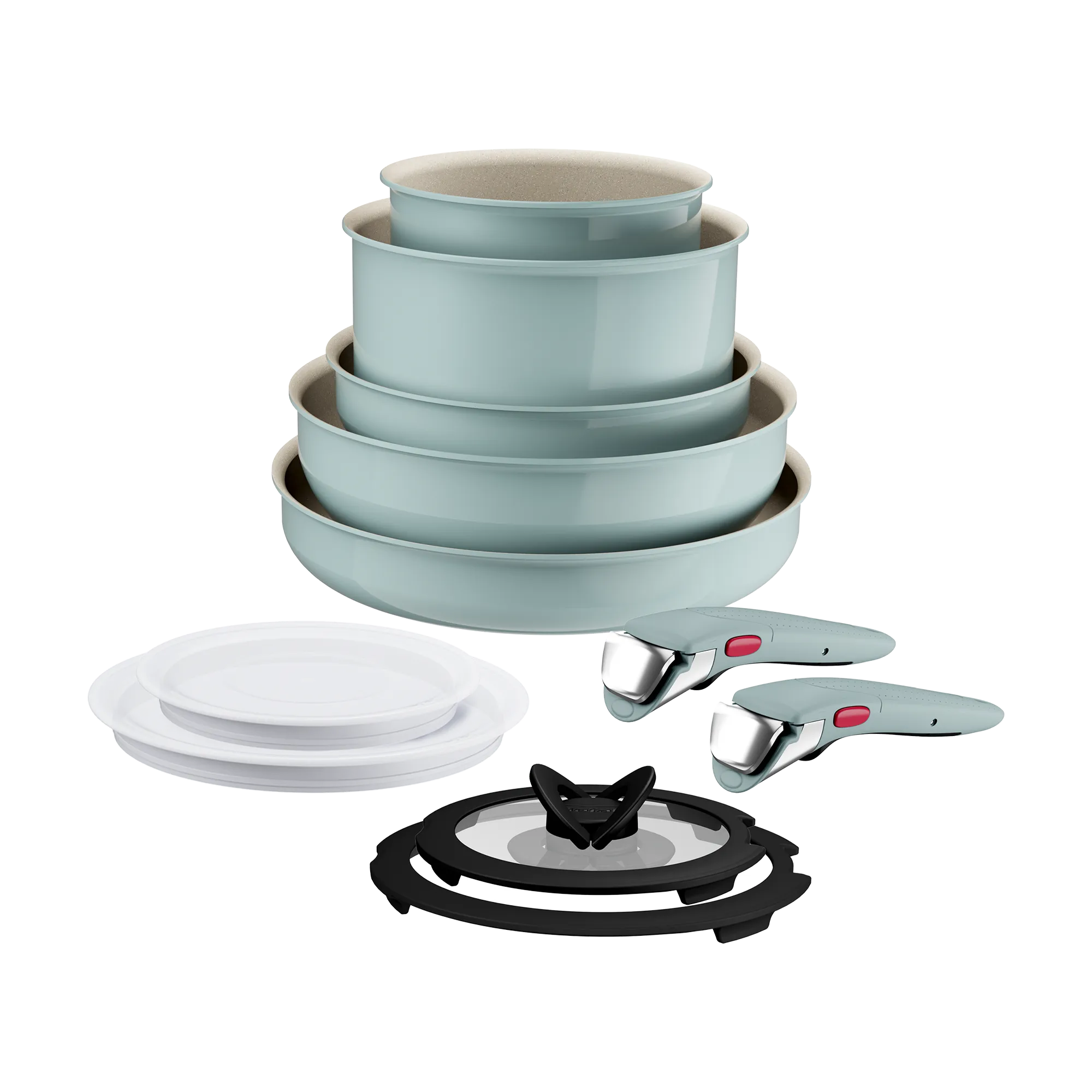 Tefal Ingenio Serenity Induction Non-Stick Eucalyptus 11pc Set
