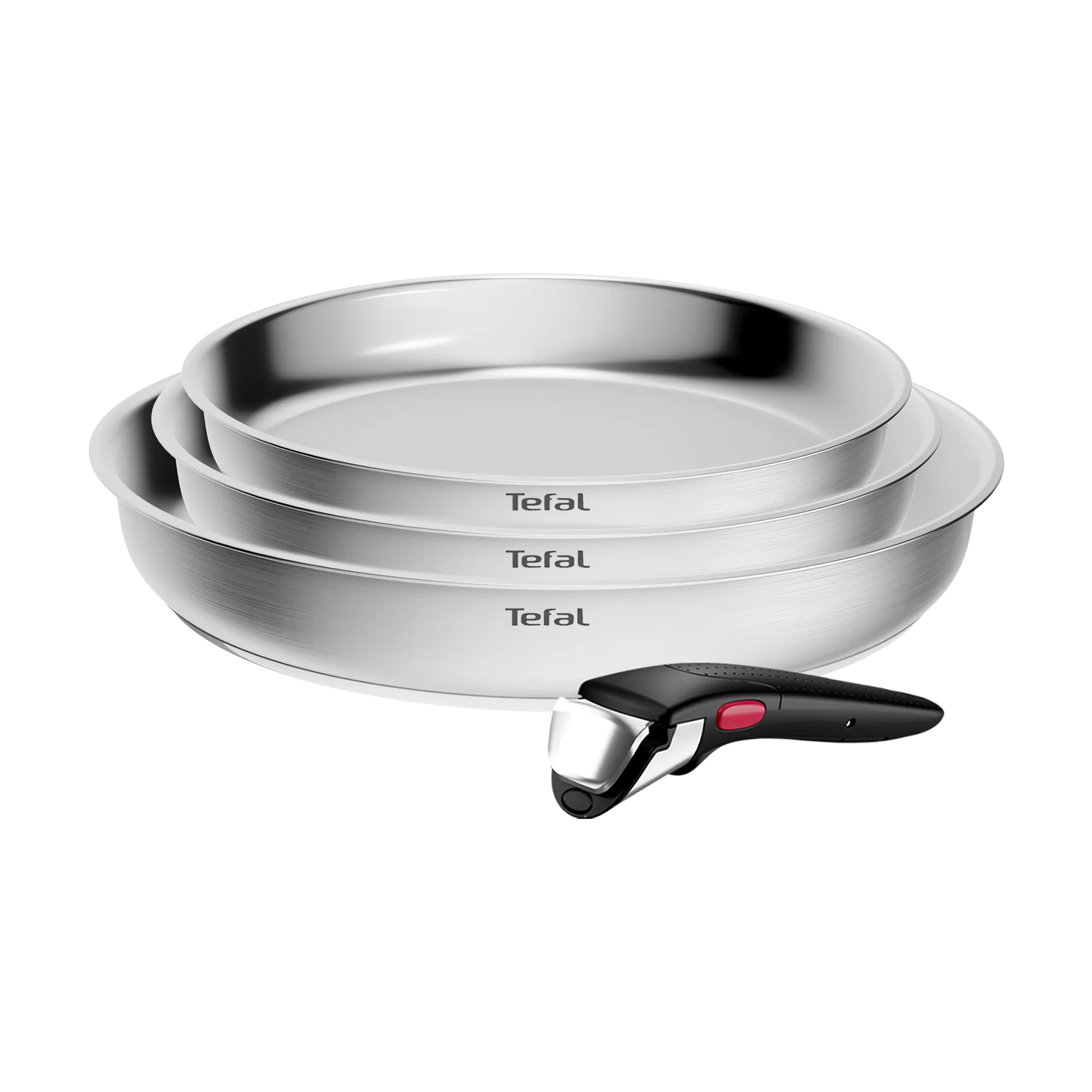 Tefal Ingenio Emotion+ Induction Uncoated Stainless Steel 4pc Frypan S