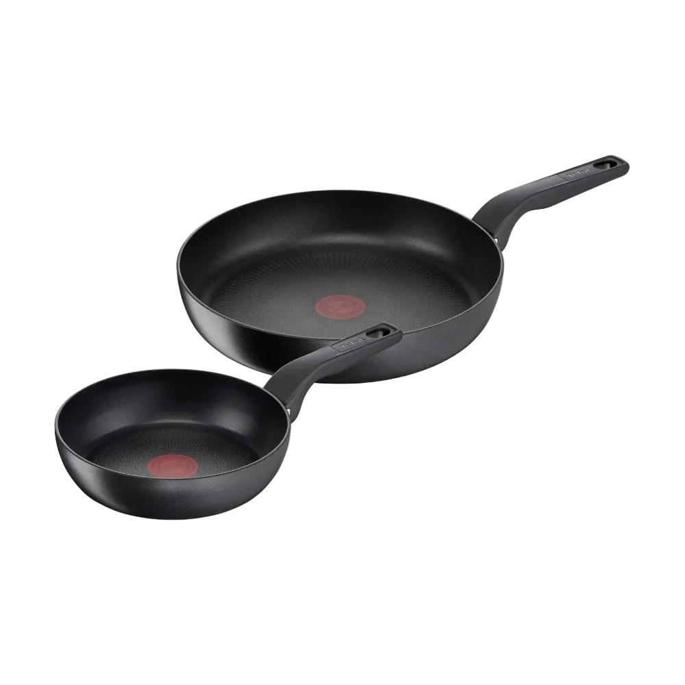 Tefal Hard Titanium Pro Induction Non-Stick Twin Pack Frypans 24/28cm