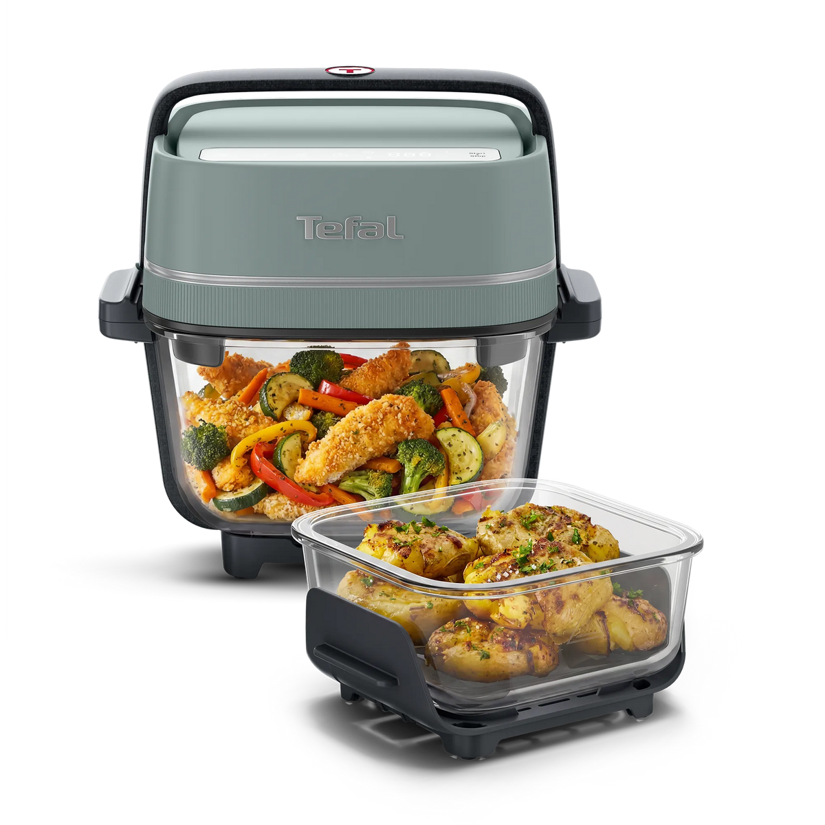 Tefal Crisp & Go Portable Glass Air Fryer Eucalyptus FB7014
