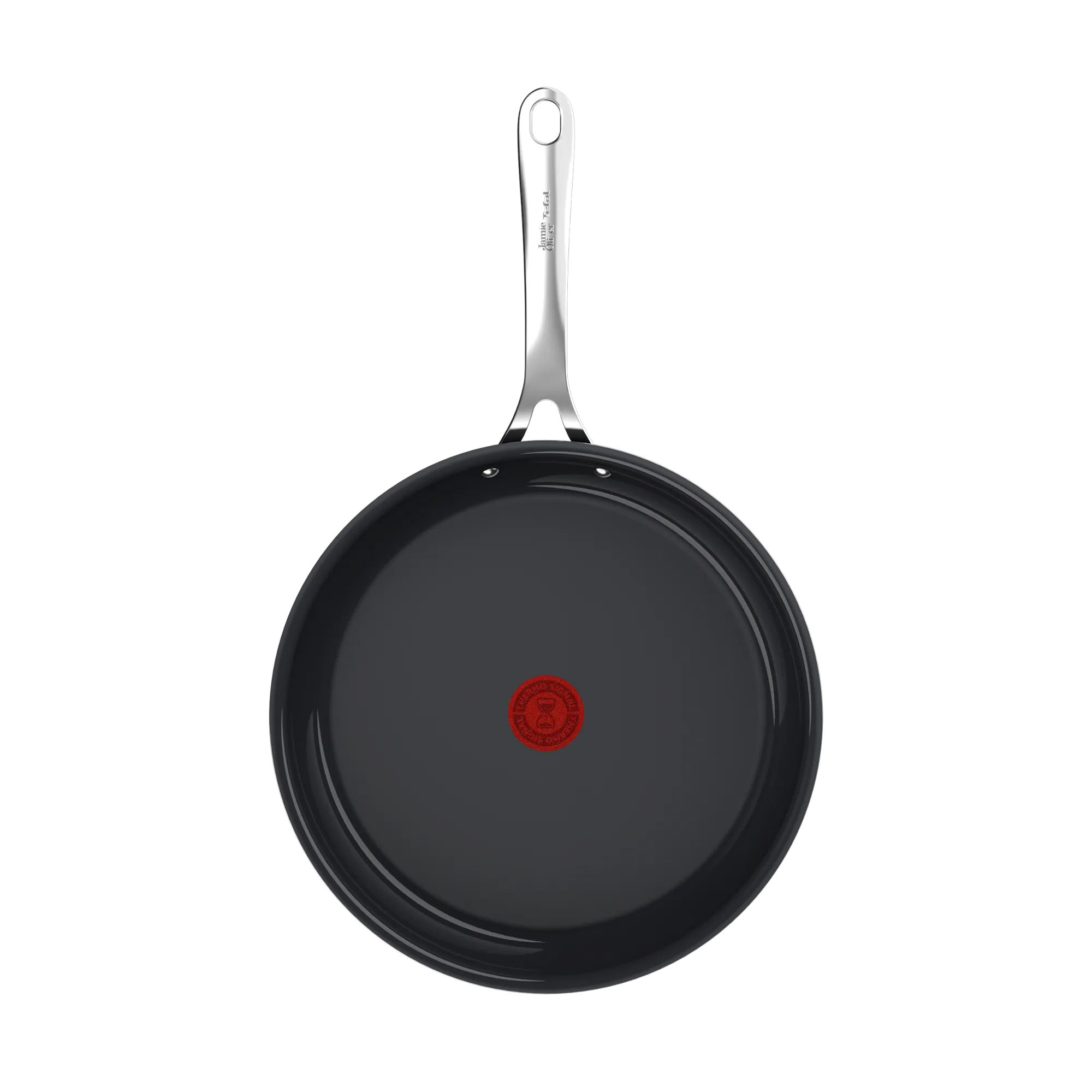 Inner ceramic coating with thermo-signal of Jamie Oliver by Tefal Enjoy Ceramic Induction Hard Anodised Twin Pack 24cm/28cm Frypan