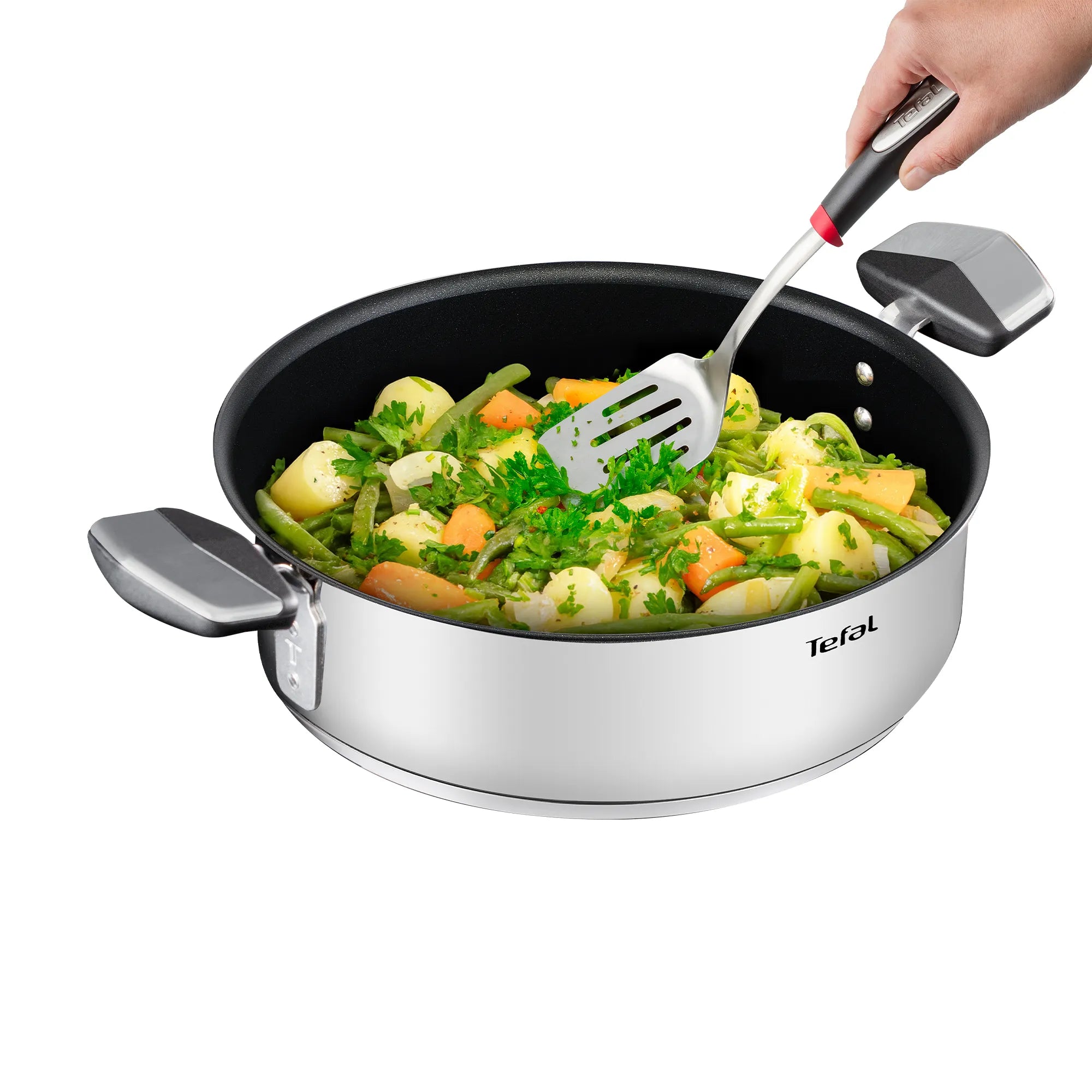 Tefal Space+ Emotion+ Induction Stainless Steel Non-Stick Shallowpan 26cm + Lid