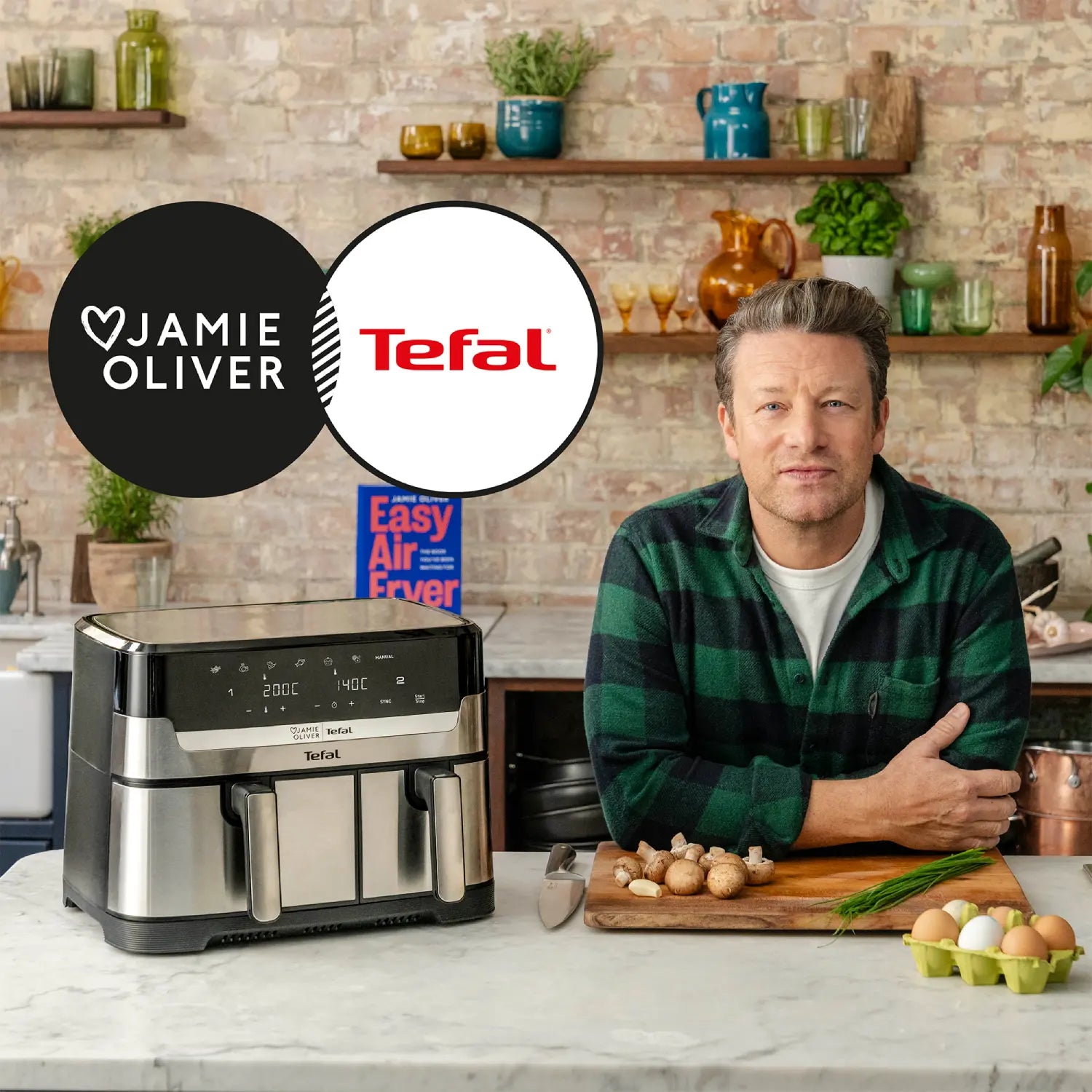 Jamie Oliver by Tefal Dual Drawer Air Fryer 8.3L