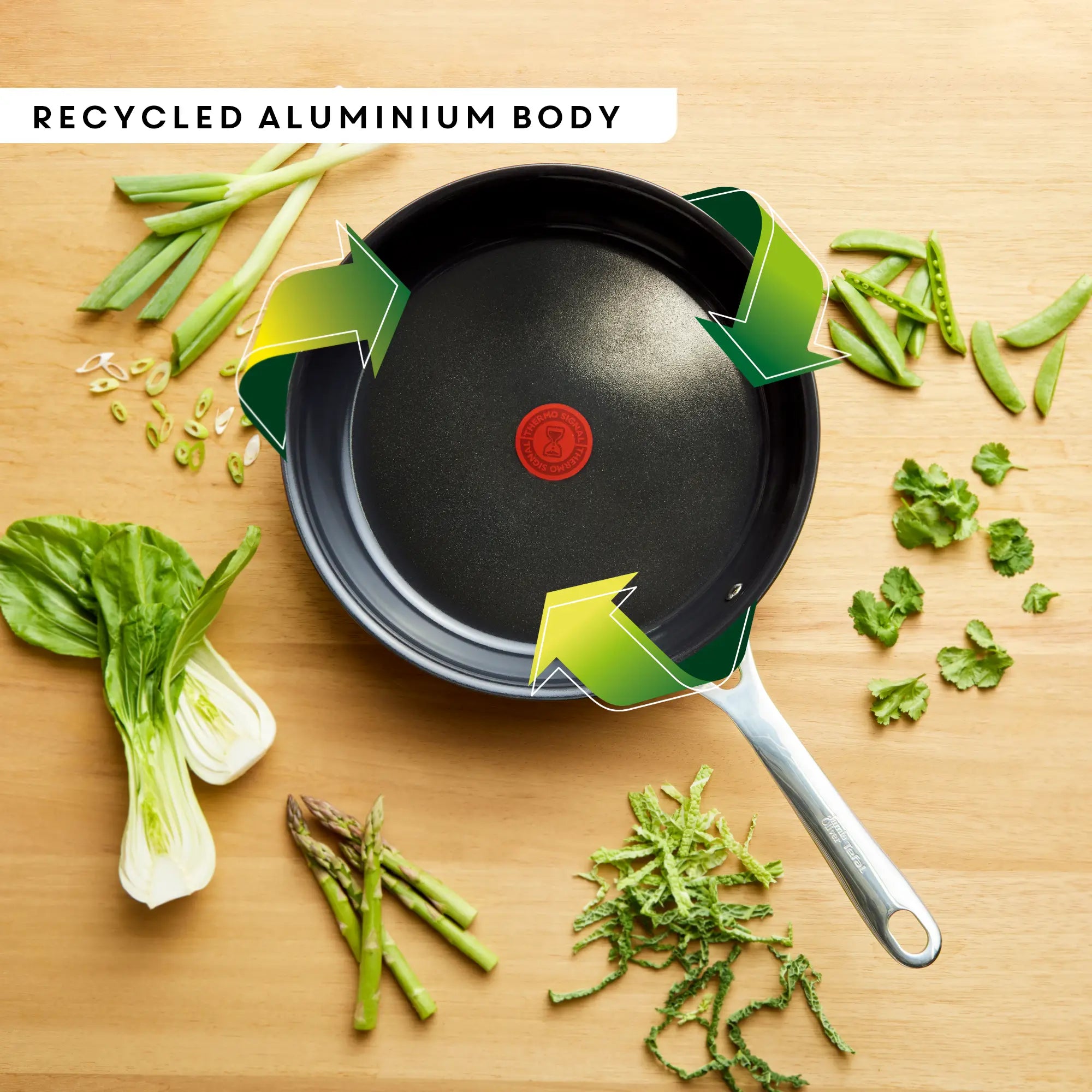 Jamie Oliver by Tefal Enjoy Ceramic Induction Hard Anodised made from recycled aluminium body