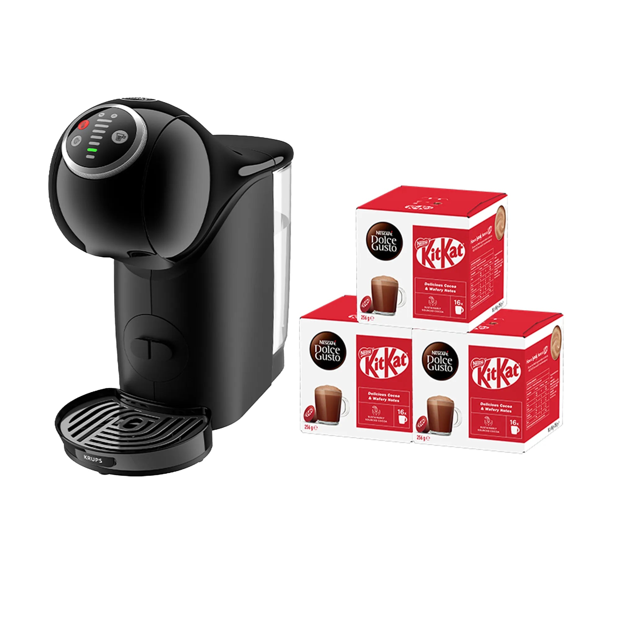 Dolce Gusto Genio S Plus Coffee Machine with KitKat 3 Piece Bundle KP340KK3