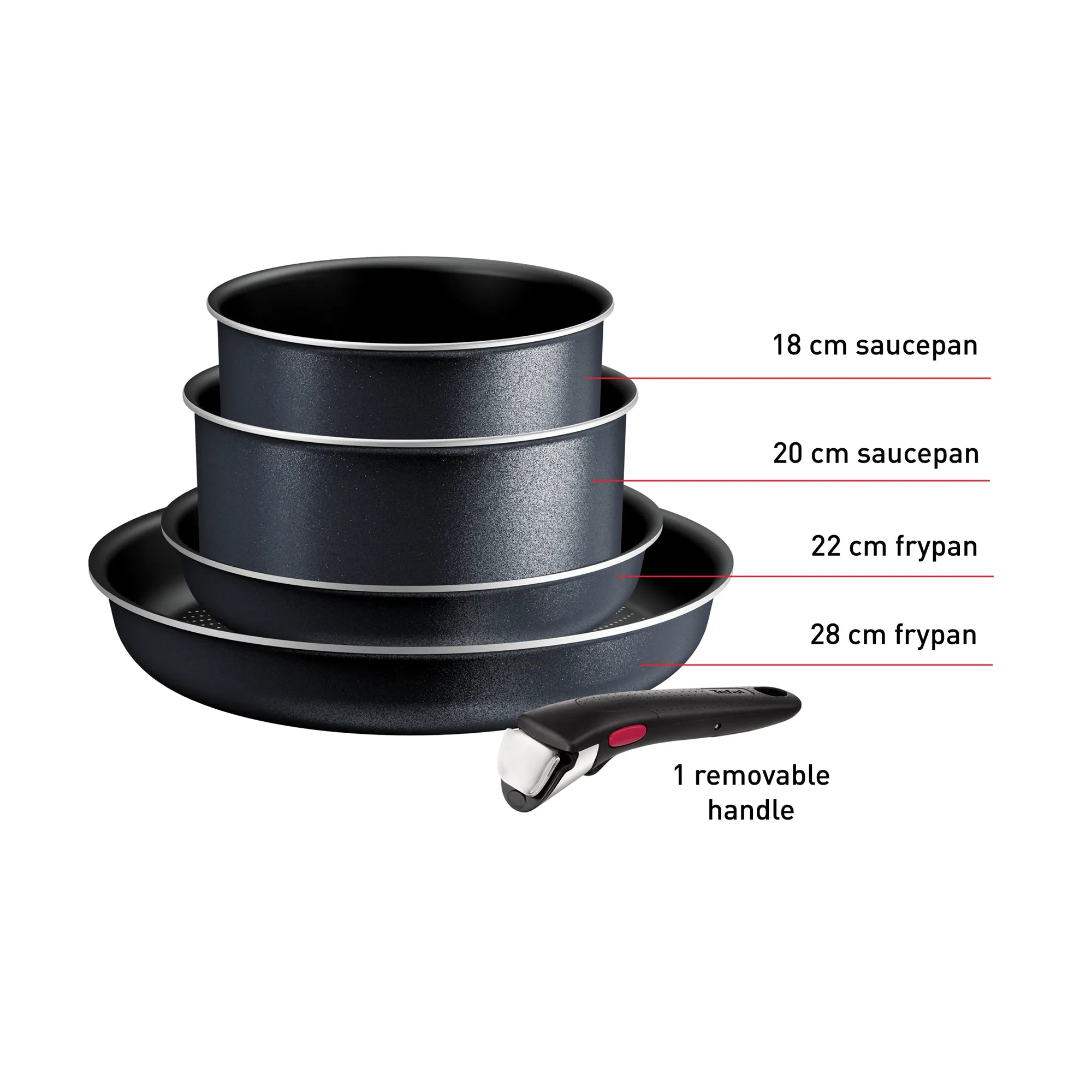 Tefal Ingenio So'Light Induction Non-Stick 5pc Set items included