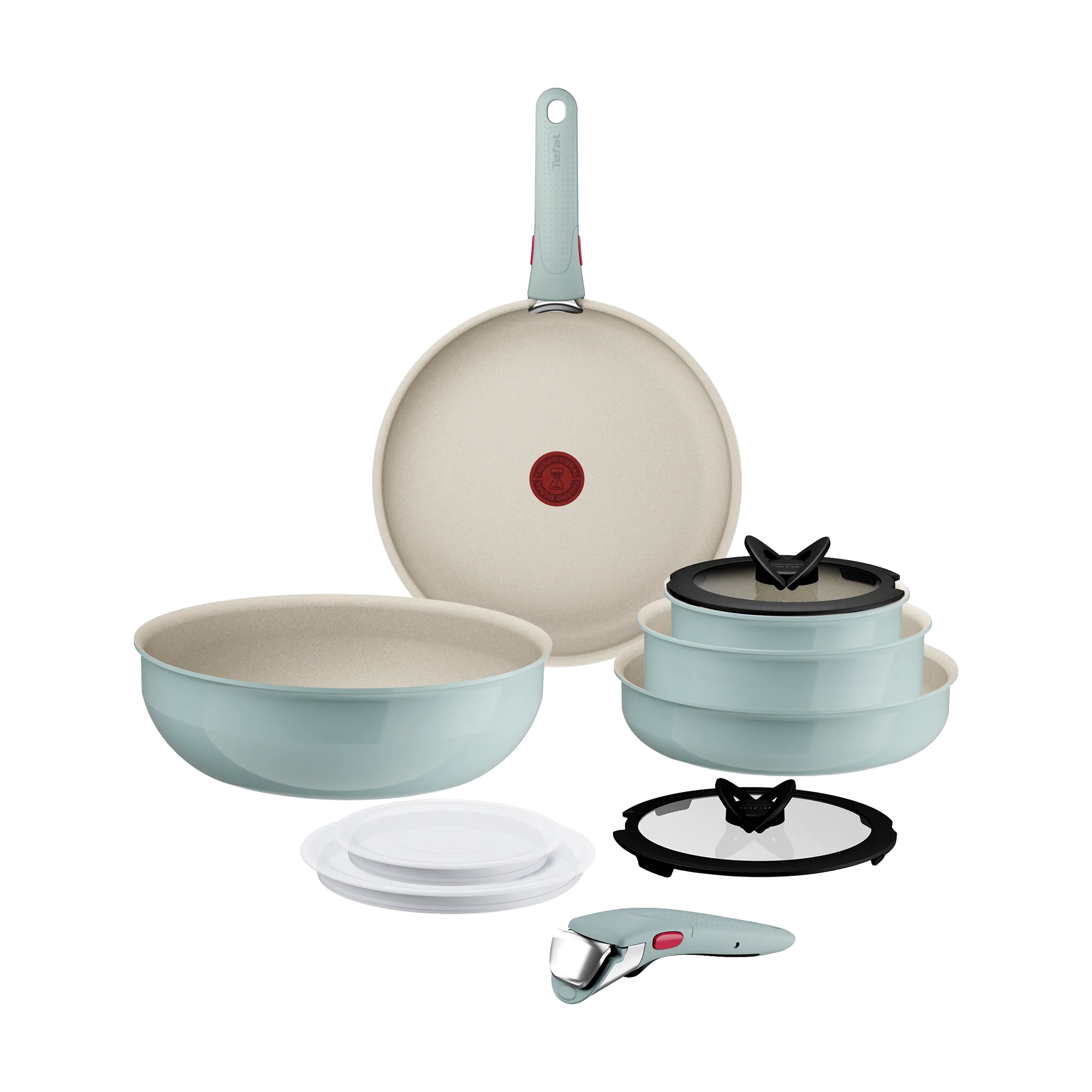 Tefal Ingenio Serenity Induction Non-Stick Eucalyptus 11pc Set