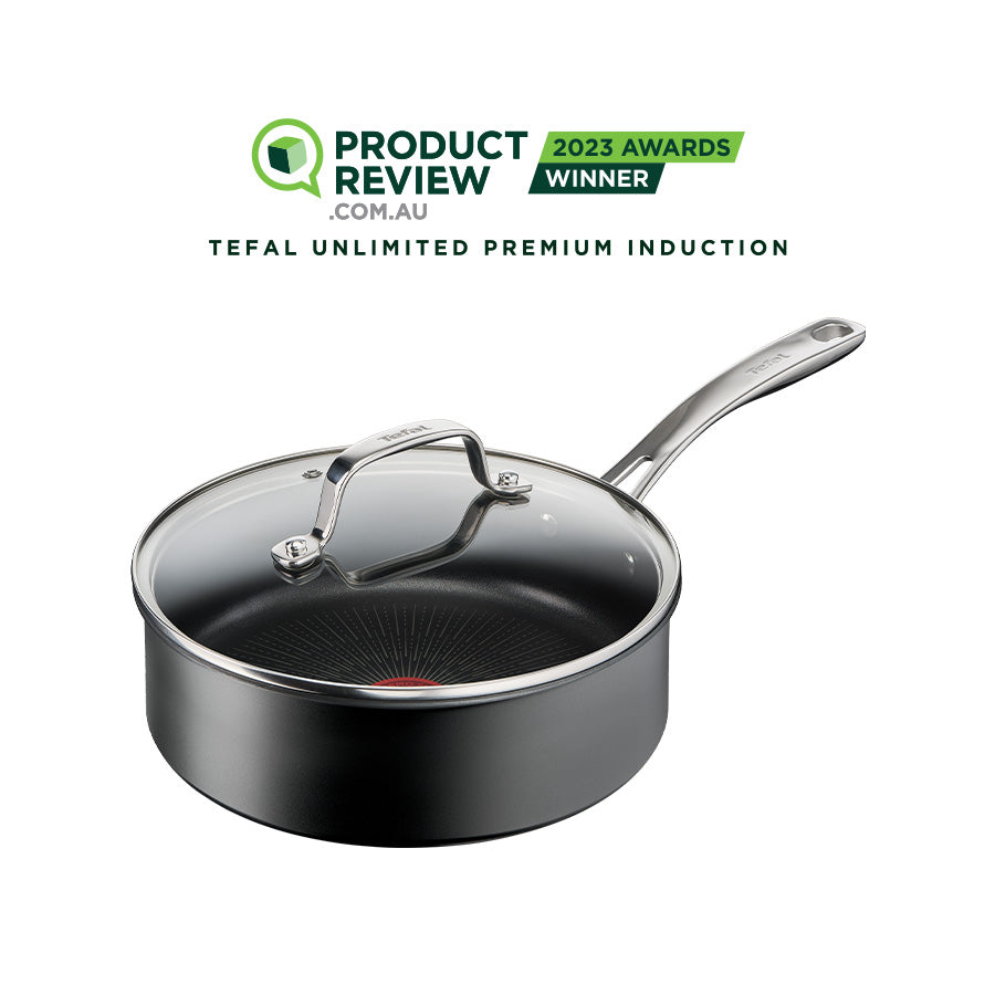 Tefal Unlimited Premium Non-Stick Induction Saute Pan 24cm Lid