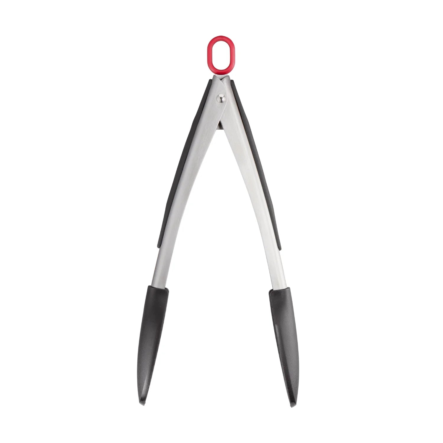 Tefal Ingenio Stainless Steel Nylon Tipped Tongs K1182004 side view tongs open
