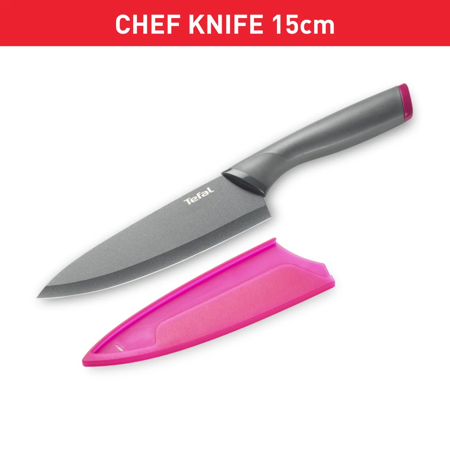 Tefal Fresh Kitchen Non-Stick Stainless Steel Chef Knife 15cm