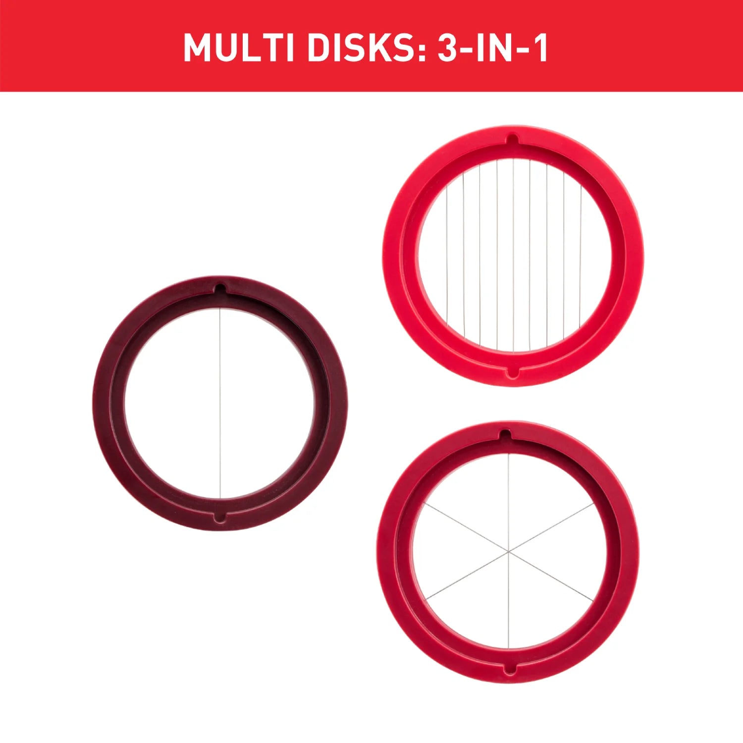 Tefal Ingenio 3-in-1 Egg Slicer K2073514 multi disks, halves disk, slicing blade, wedge blade