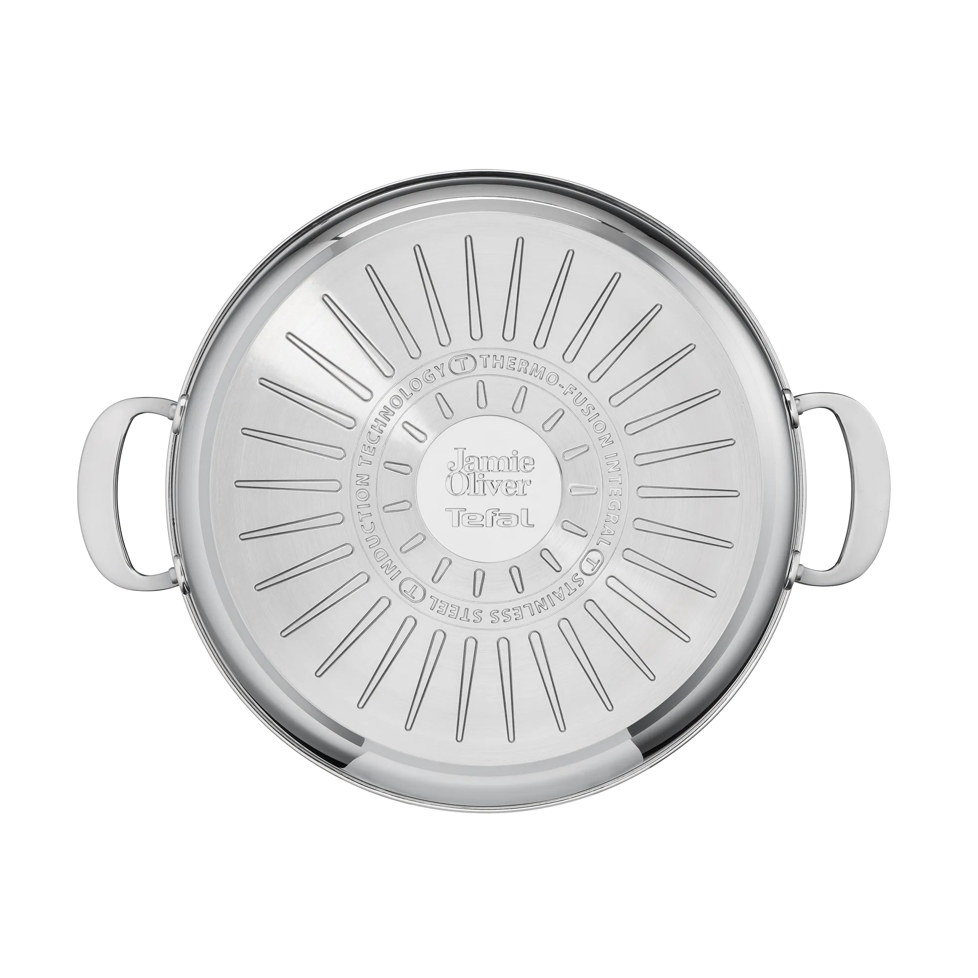 Jamie Oliver by Tefal Cooks Classic Stainless Steel Non-stick Induction Shallowpan 30cm induction stainless steel base