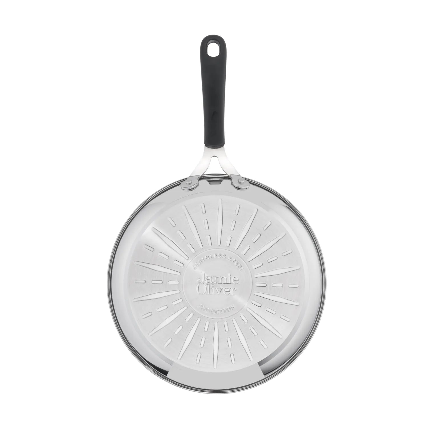 Jamie Oliver by Tefal Kitchen Essentials Induction Non-Stick Stainless Steel Triple Pack Frypans 20/24/28cm Base