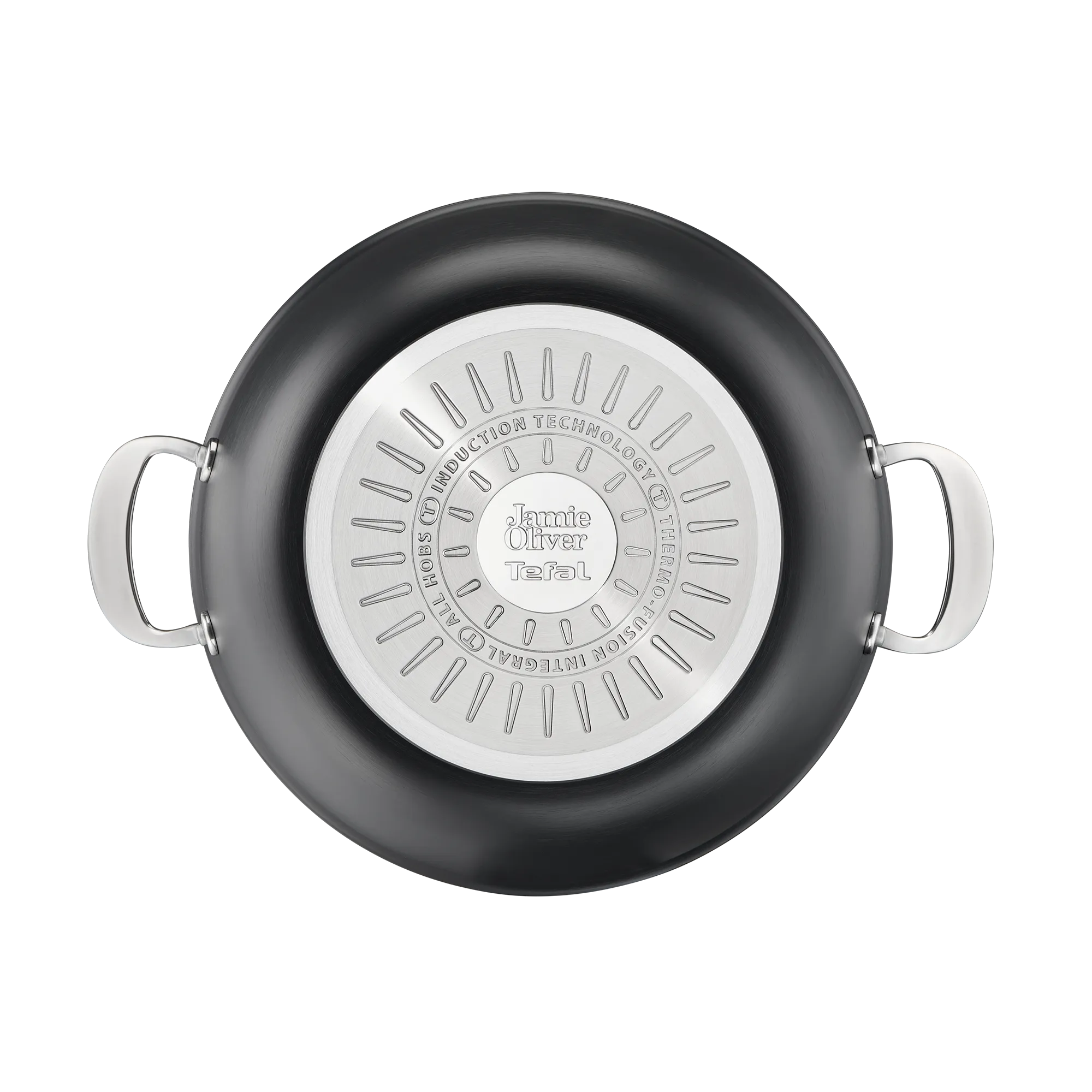 Jamie Oliver by Tefal Cooks Classic Induction Hard Anodised Big Batch Pan 30cm/7.2L + Lid induction base