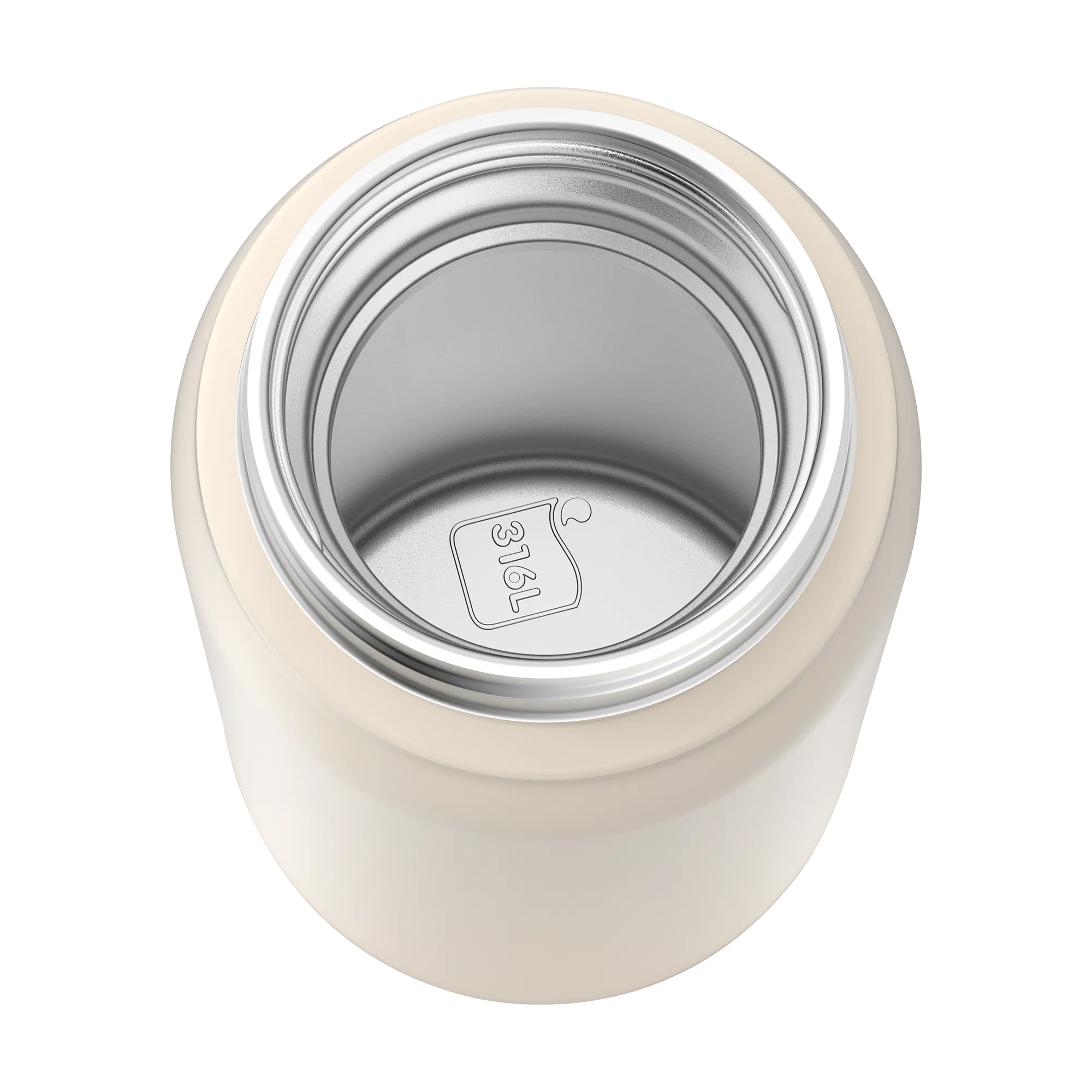 Tefal Easy to Go Stainless Steel Drink Bottle 500ml in White