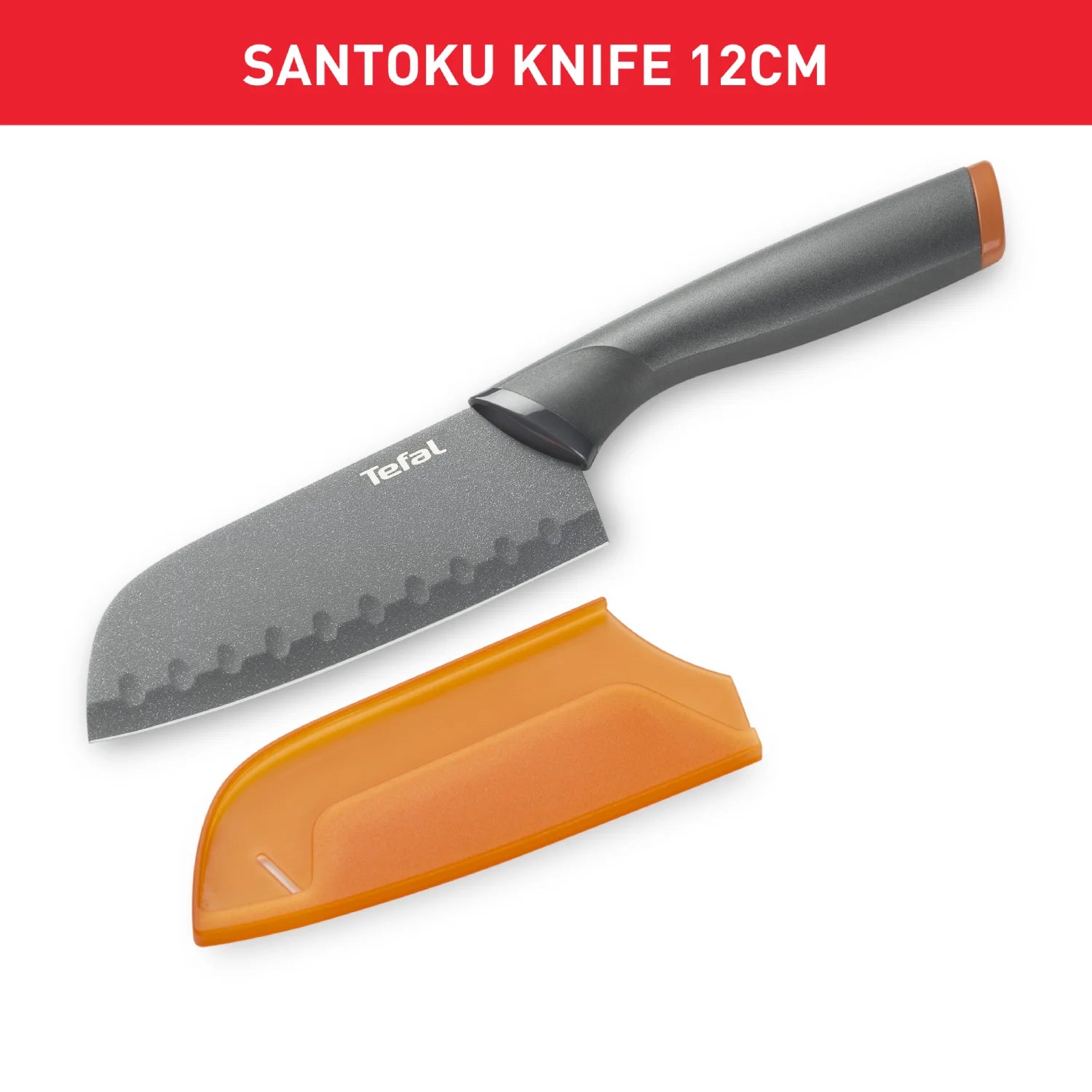 Tefal Fresh Kitchen Non-Stick Stainless Steel Santoku Knife 12cm