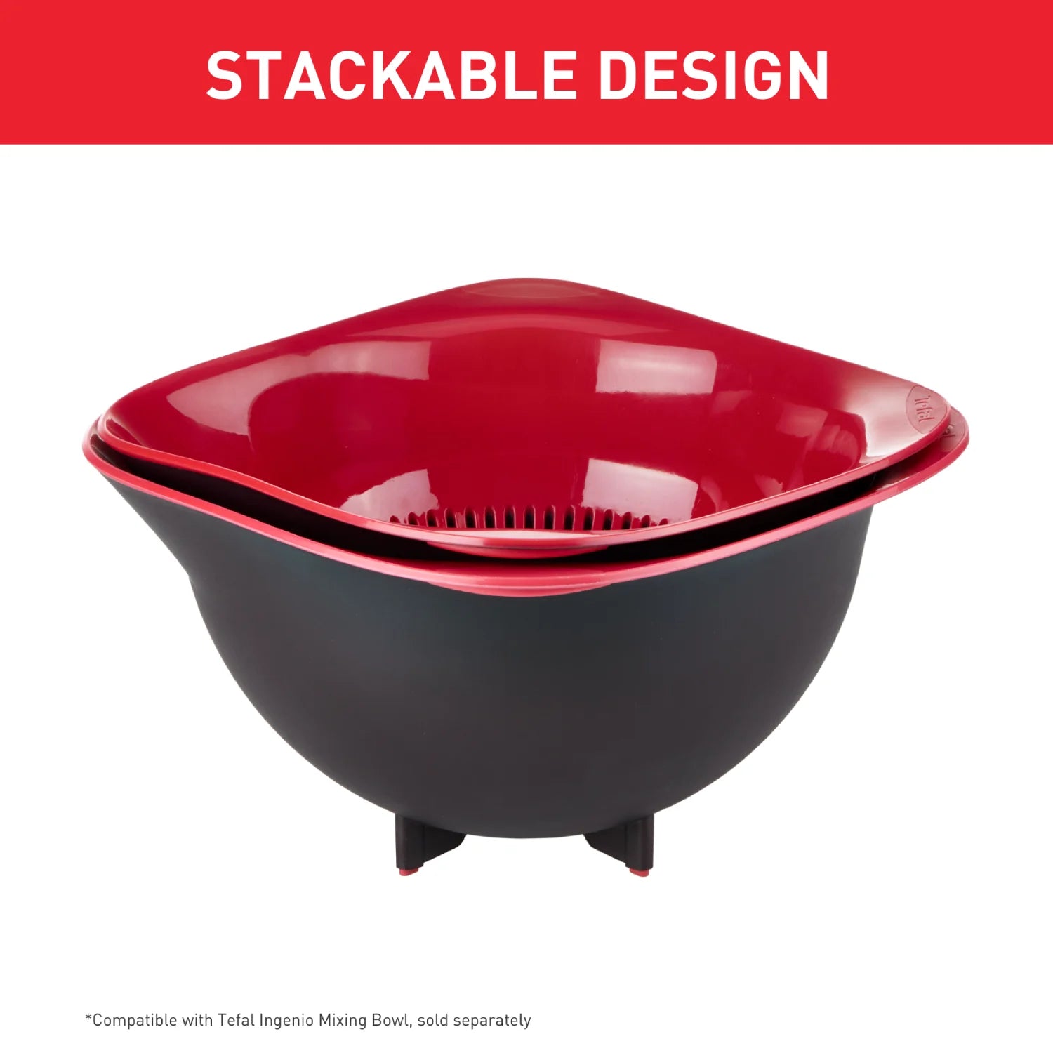 Tefal Ingenio Colander K2070614 Stackable Design