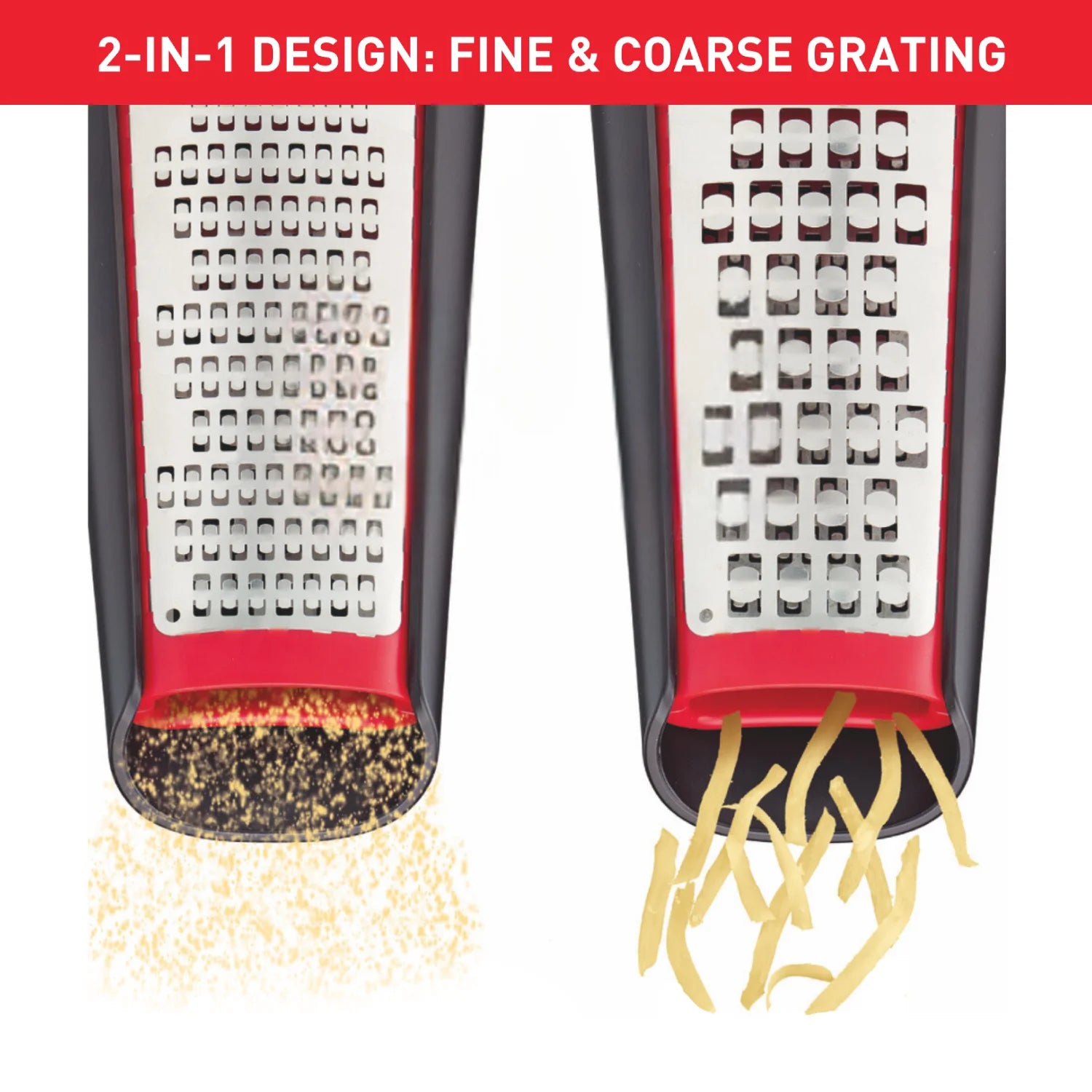 Tefal Ingenio Box Grater K2072714 2 in 1 design - Fine and course grating