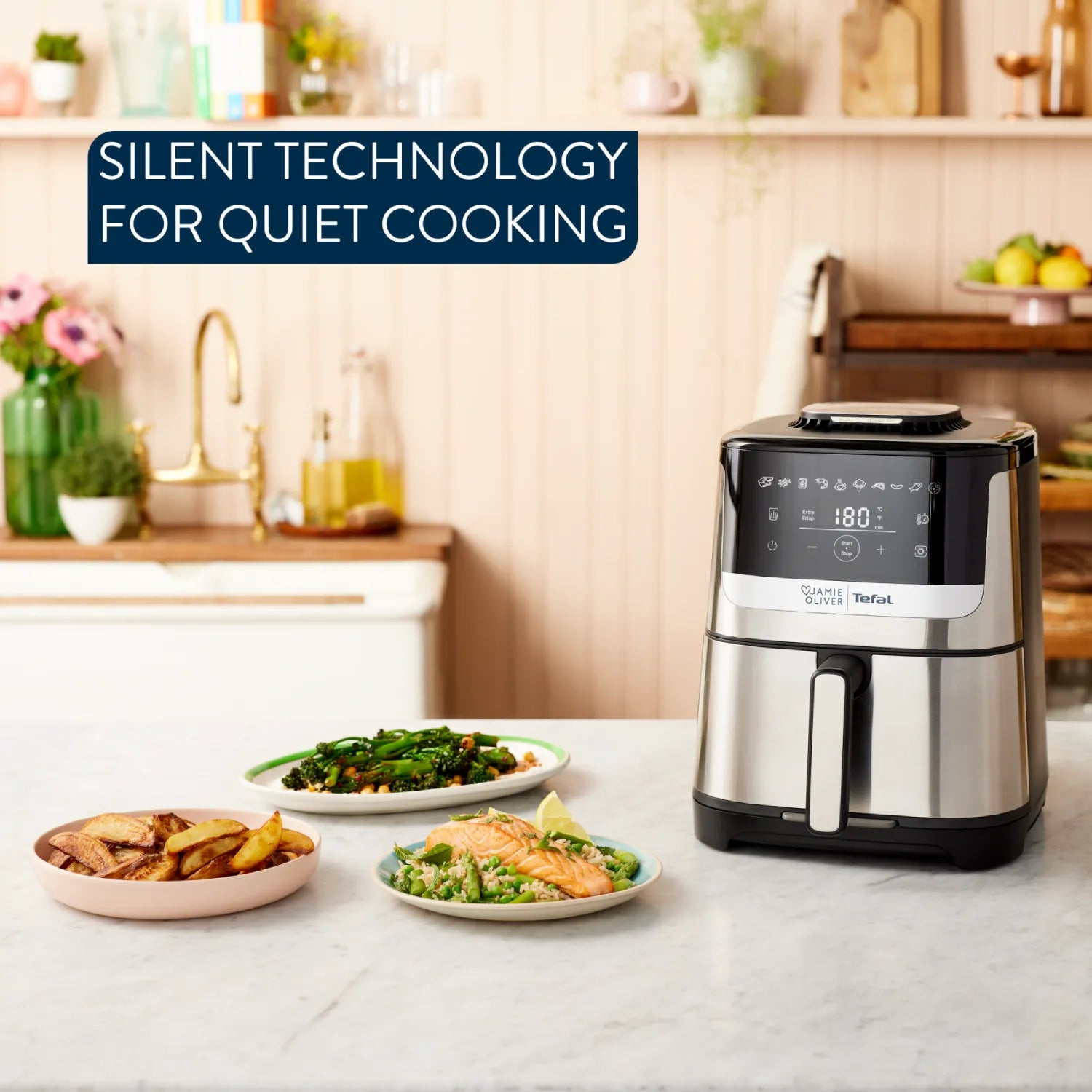Jamie Oliver by Tefal Quiet & Easy Air Fryer EY55JD