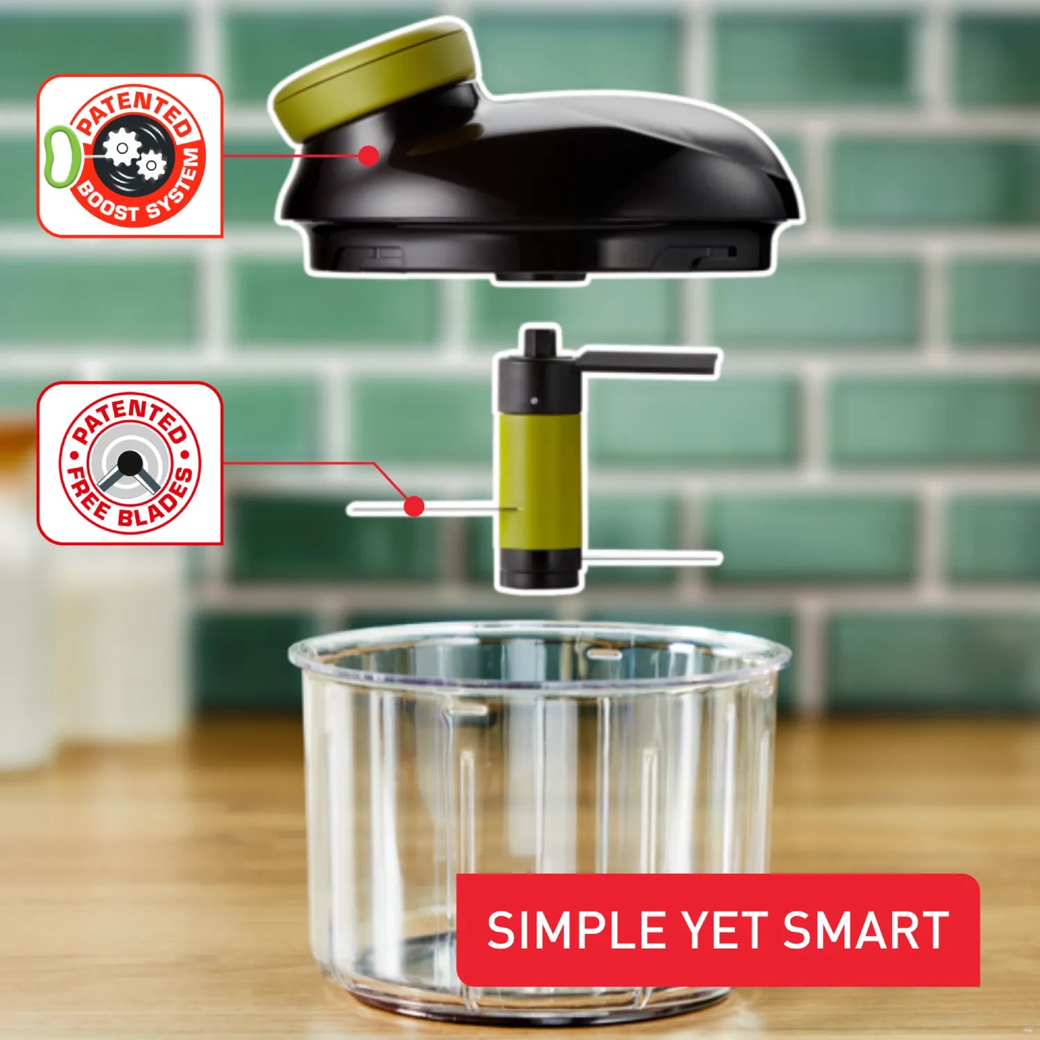 Tefal 5 Second Chopper 900ml Maxi Kit K1321044 with simple yet smart design