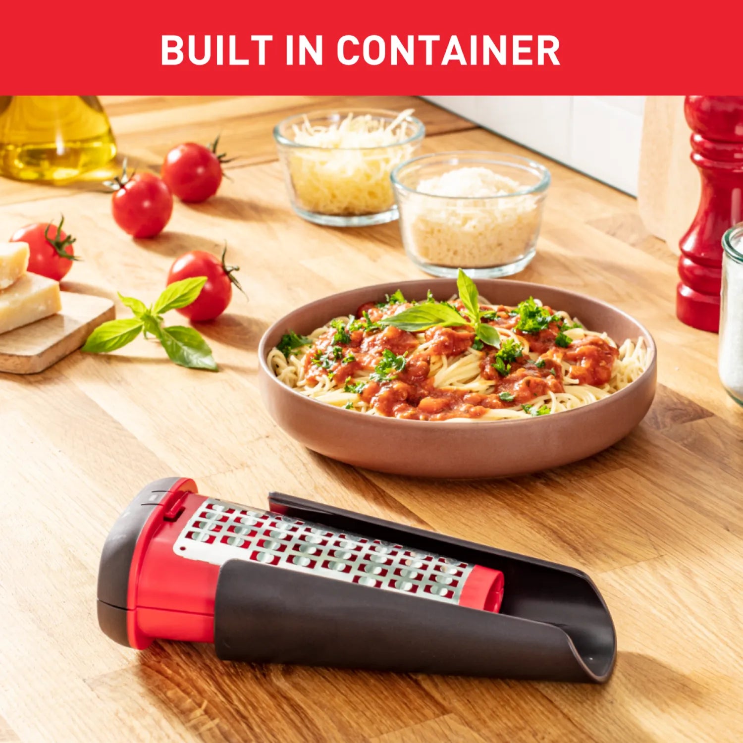 Tefal Ingenio Box Grater K2072714 with built in container