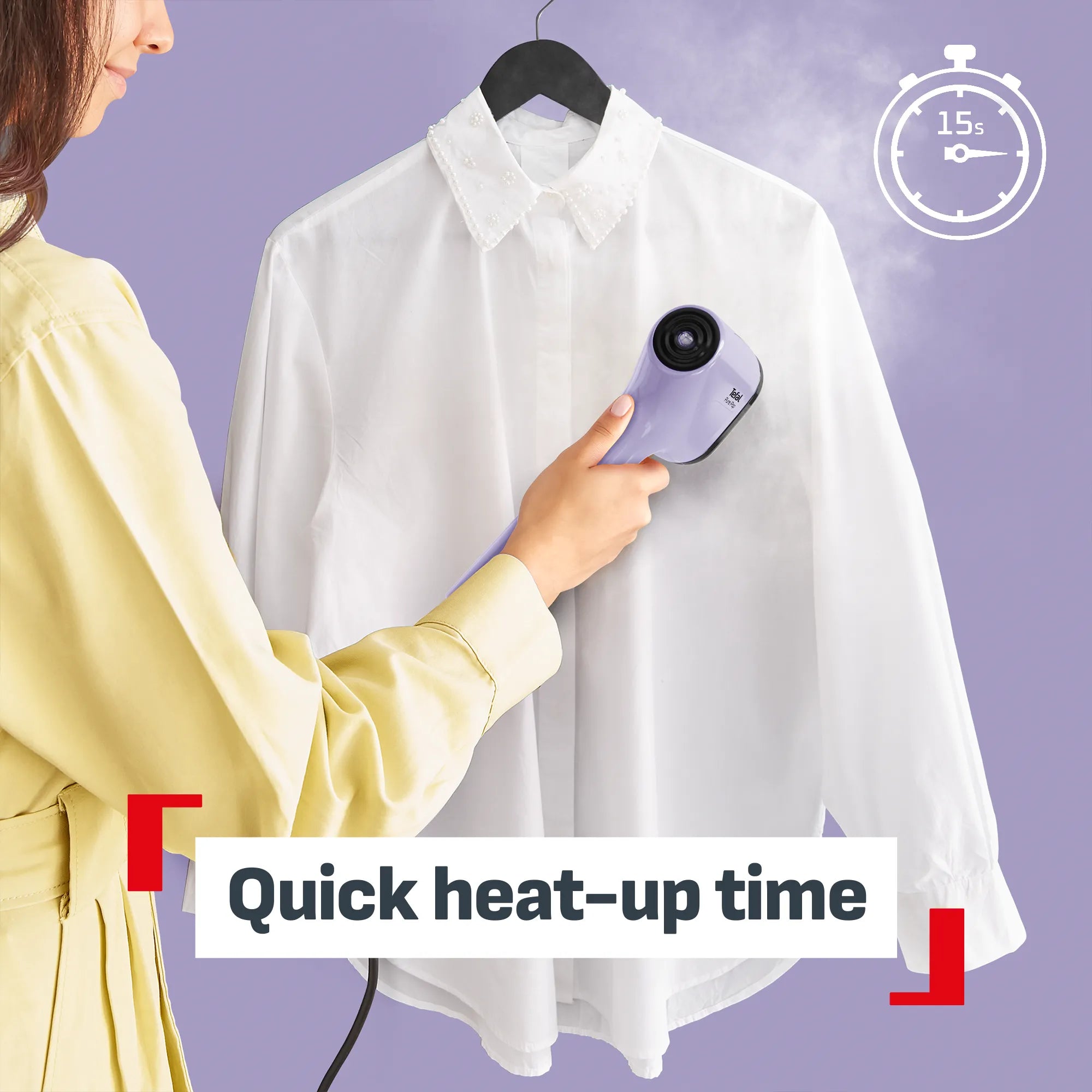 Tefal Pure Pop Handheld Garment Steamer DT2027 - Lavender