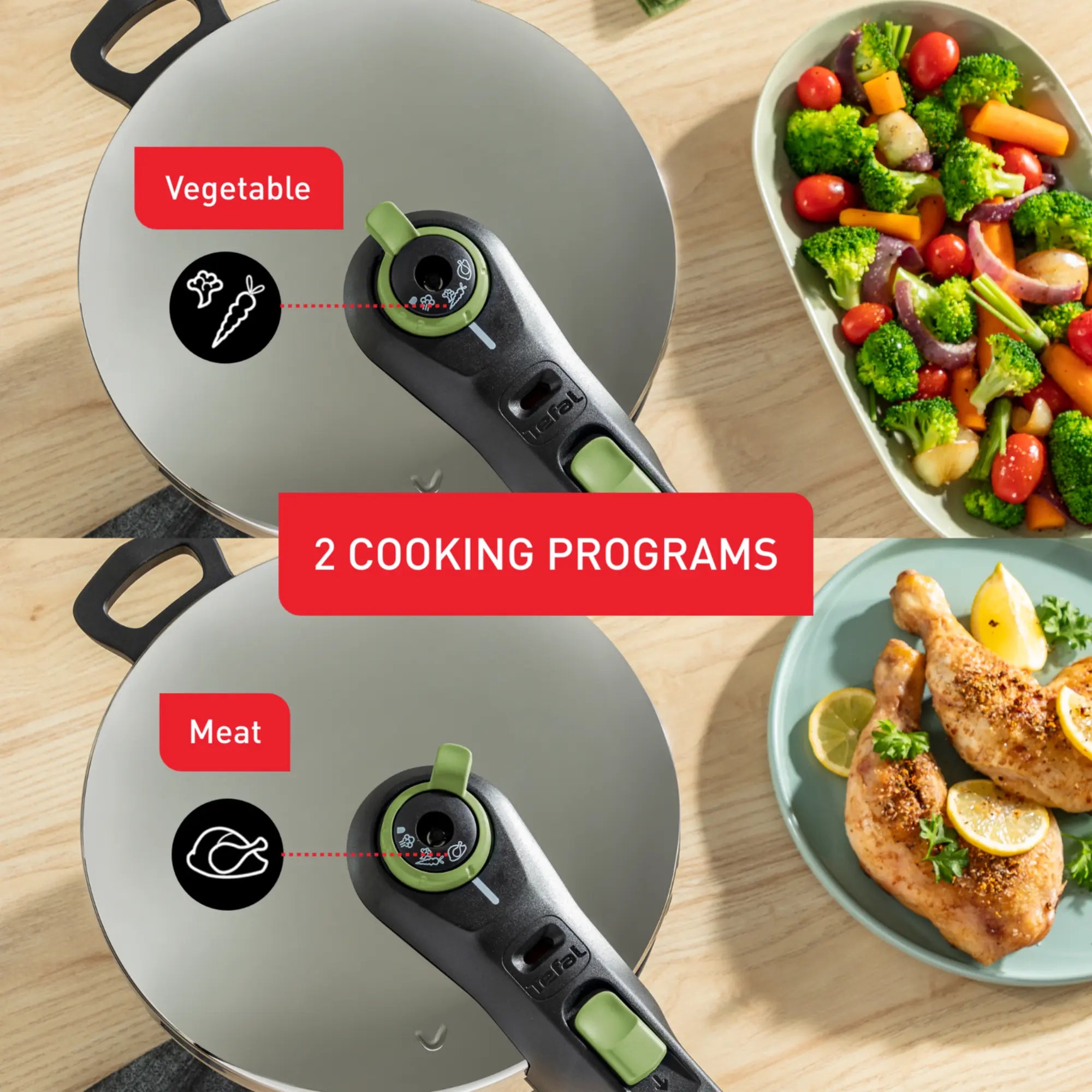 Tefal Secure Trendy Induction Stainless Steel Pressure Cooker 6L