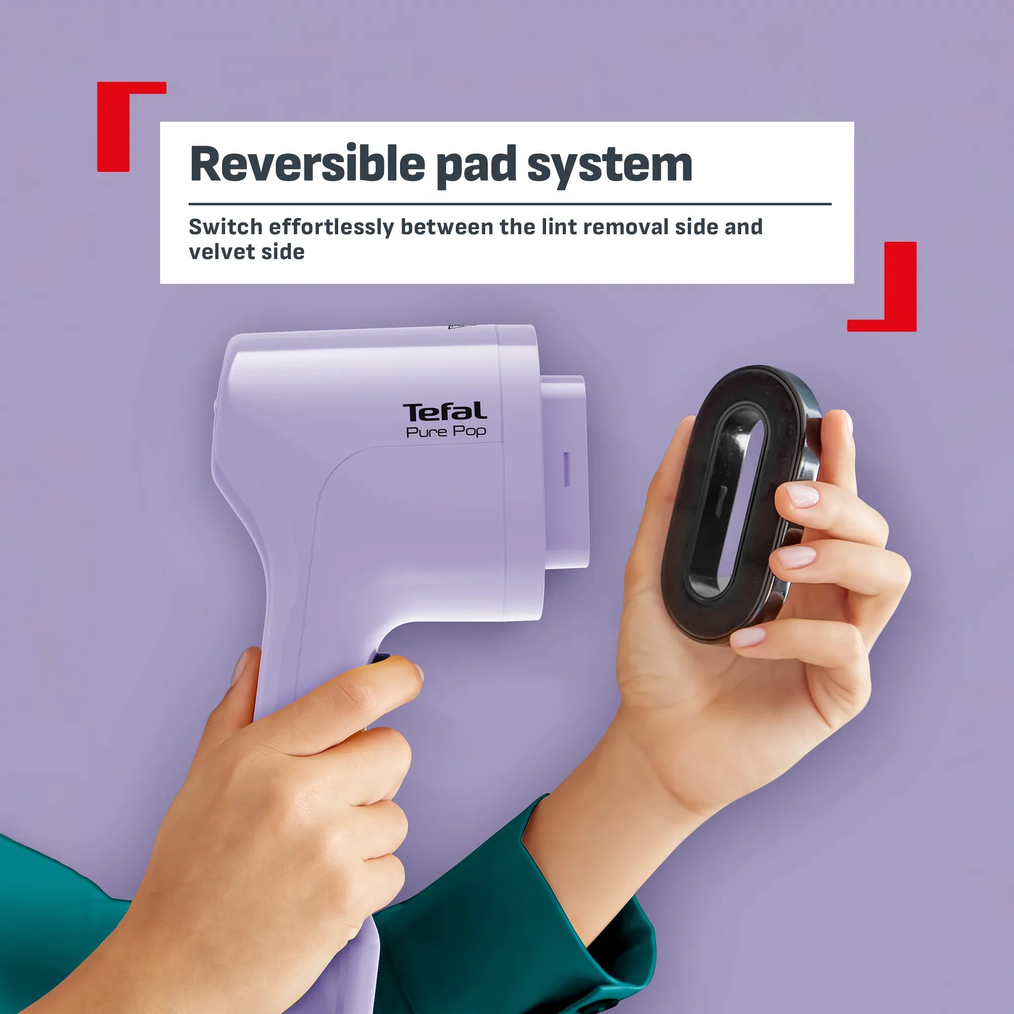 Tefal Pure Pop Handheld Garment Steamer DT2027 - Lavender