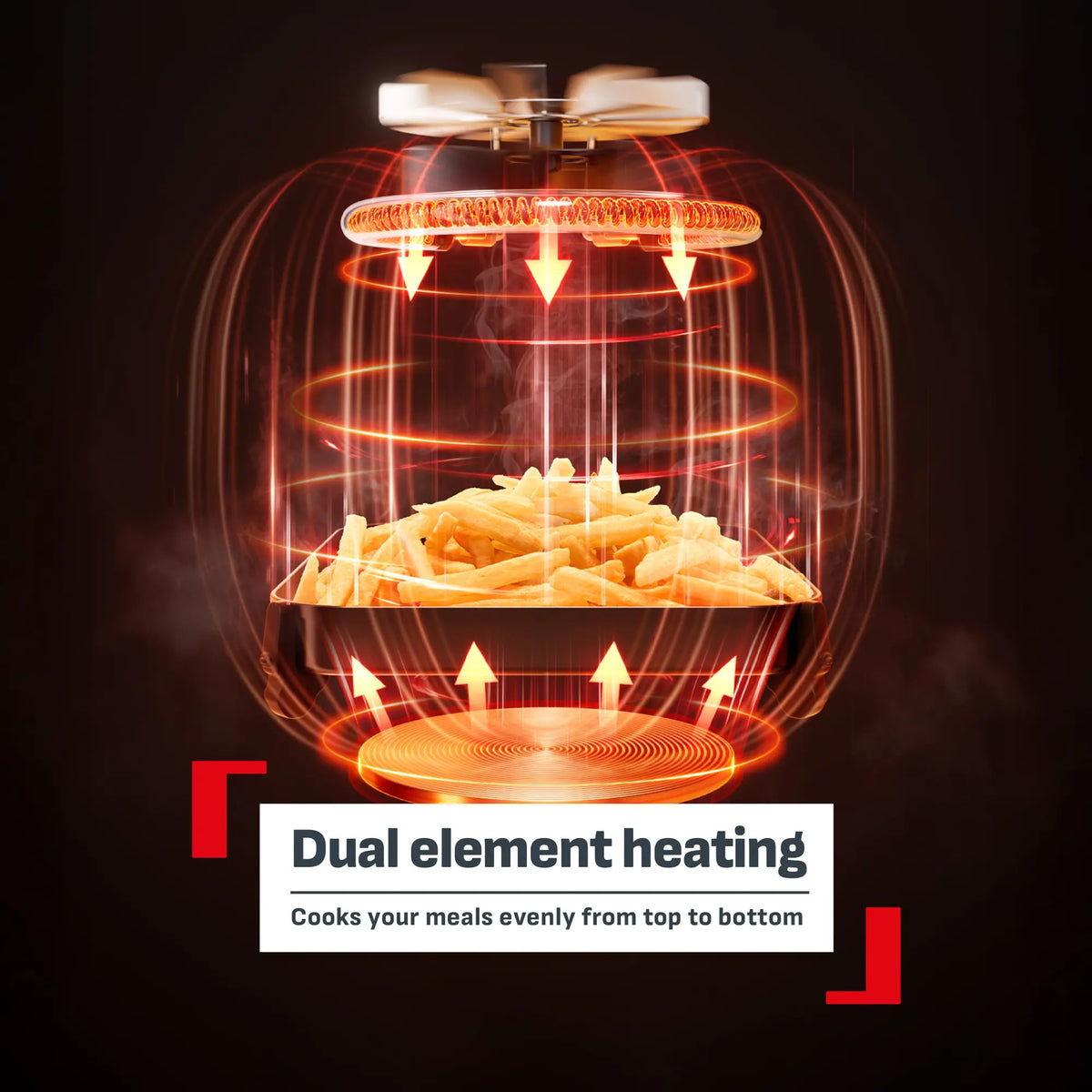 Tefal Ever Fry Infra Heat Single Drawer 7L Air Fryer EY8328 with dual element heating