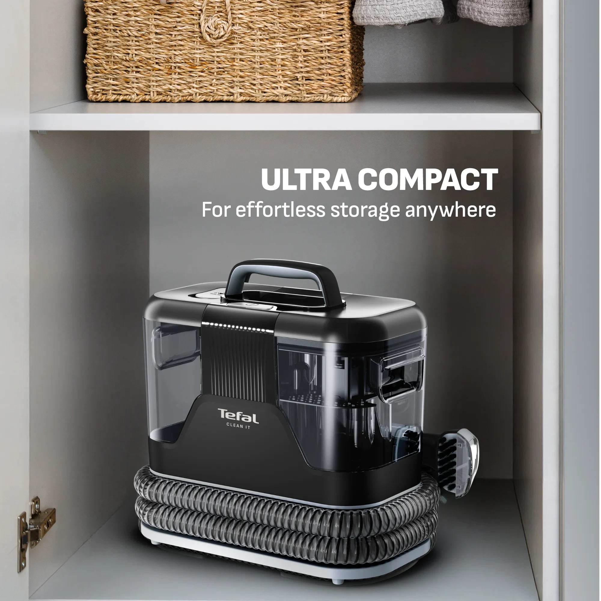 Tefal Clean It Portable Carpet & Upholstery Spot Cleaner IZ5010 ultra compact design