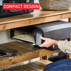 Tefal Pizza Pronto - The compact design and foldable feet ensure easy storage and transportation, while a sturdy and robust material promises long-lasting outdoor use.