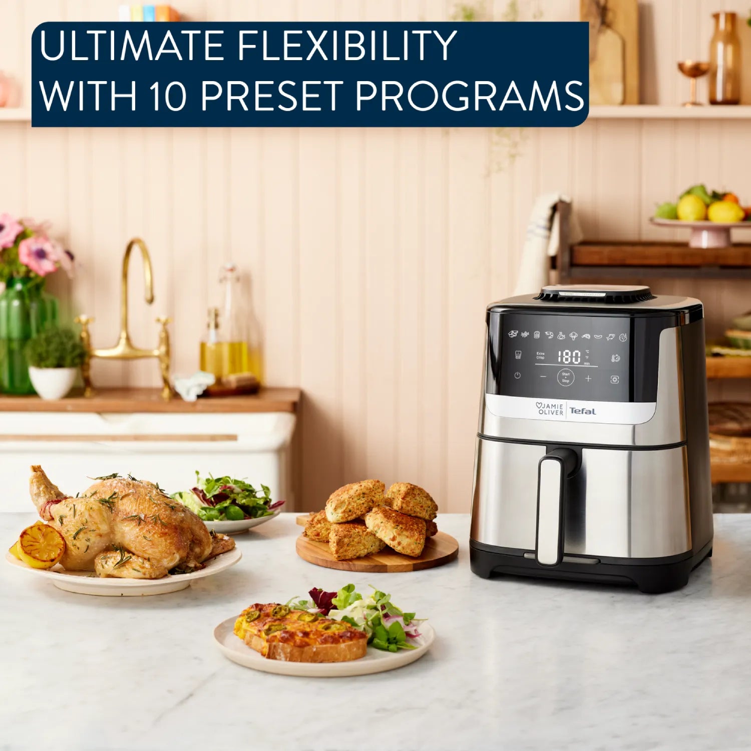 Jamie Oliver by Tefal Quiet & Easy Air Fryer EY55JD