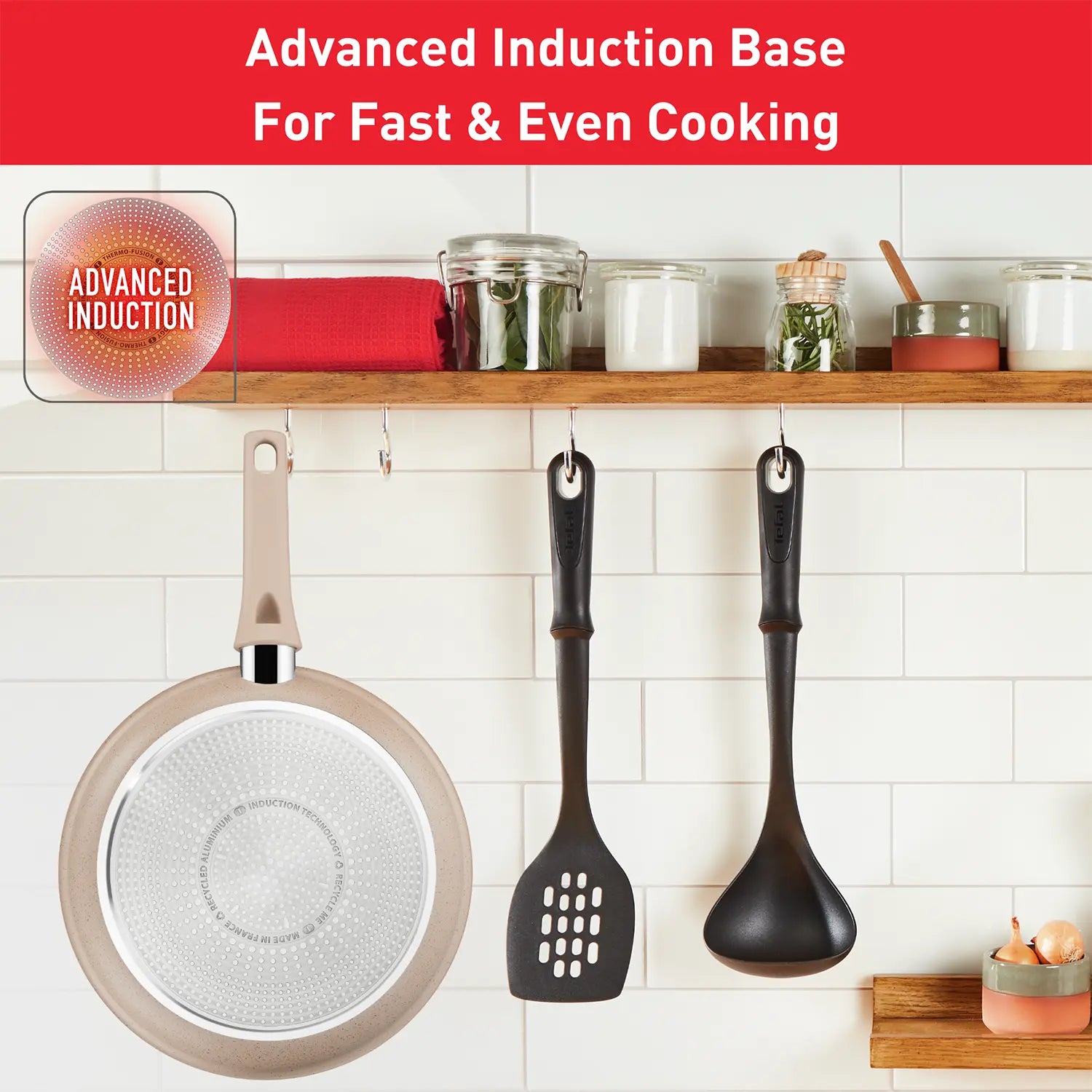 Tefal Delight Induction Mineralia Non-Stick Frypan 24cm with Advanced Induction Base