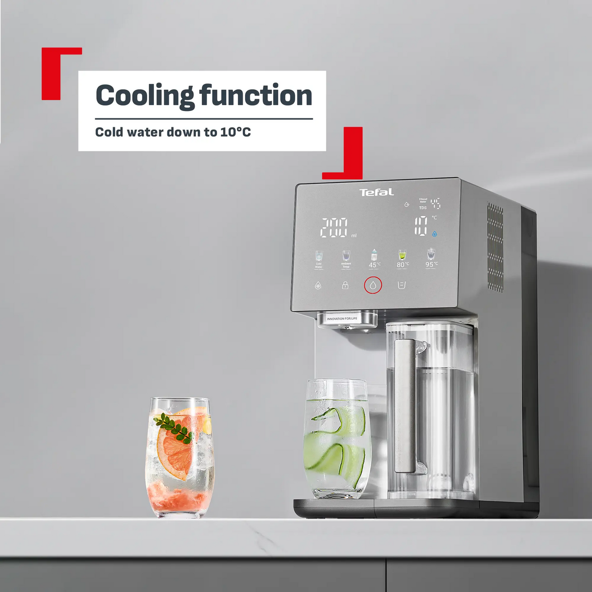 Tefal Pure Water Reverse Osmosis Hot & Cold Water Purifier Station BR553B