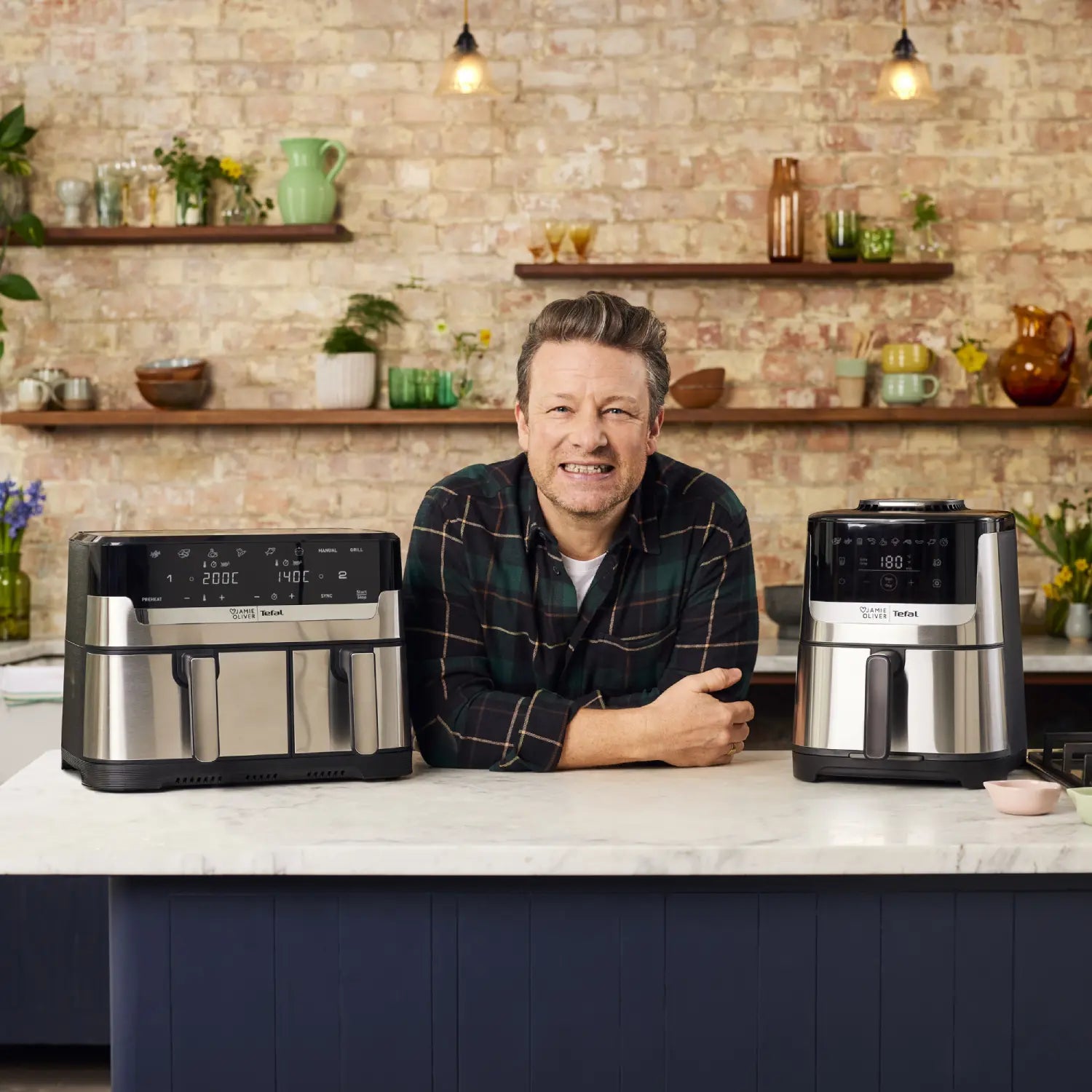 Jamie Oliver by Tefal Dual Drawer Air Fryer 8.3L and Silence Essential EY551H