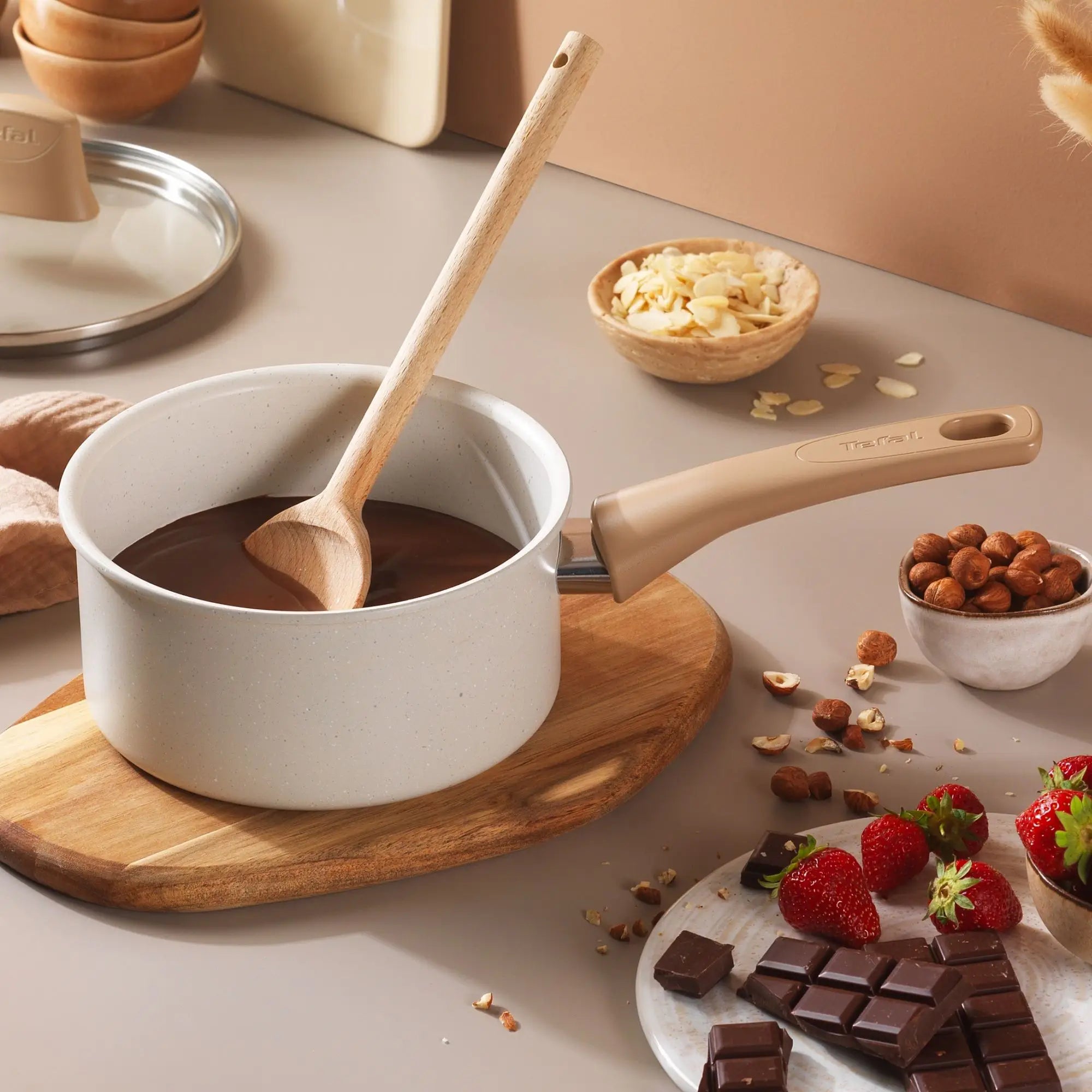 Tefal Stone White Induction Non-Stick 5pc Set