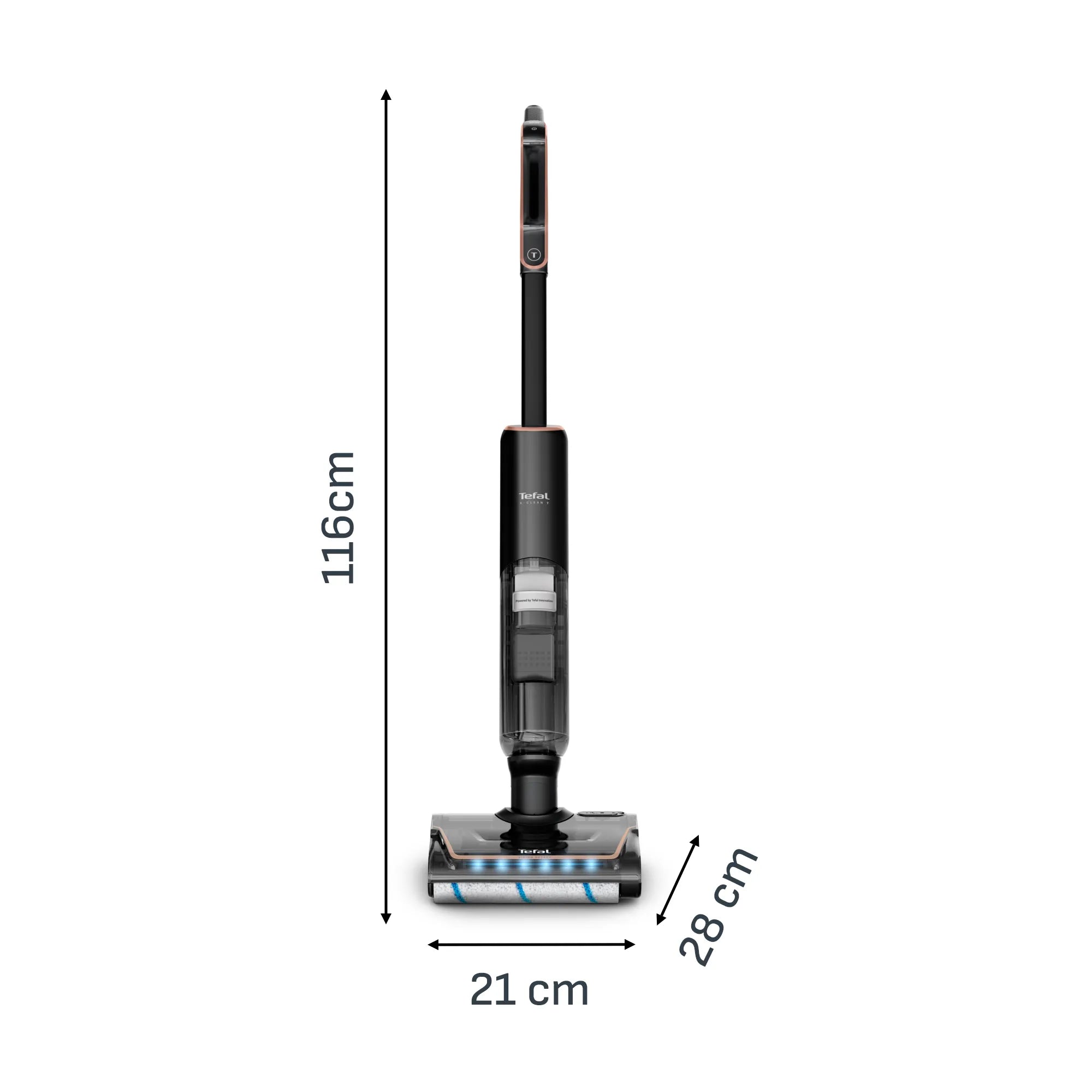 Tefal X-Clean 7 Cordless Vacuum & Floor Washer GF5736 Dimensions