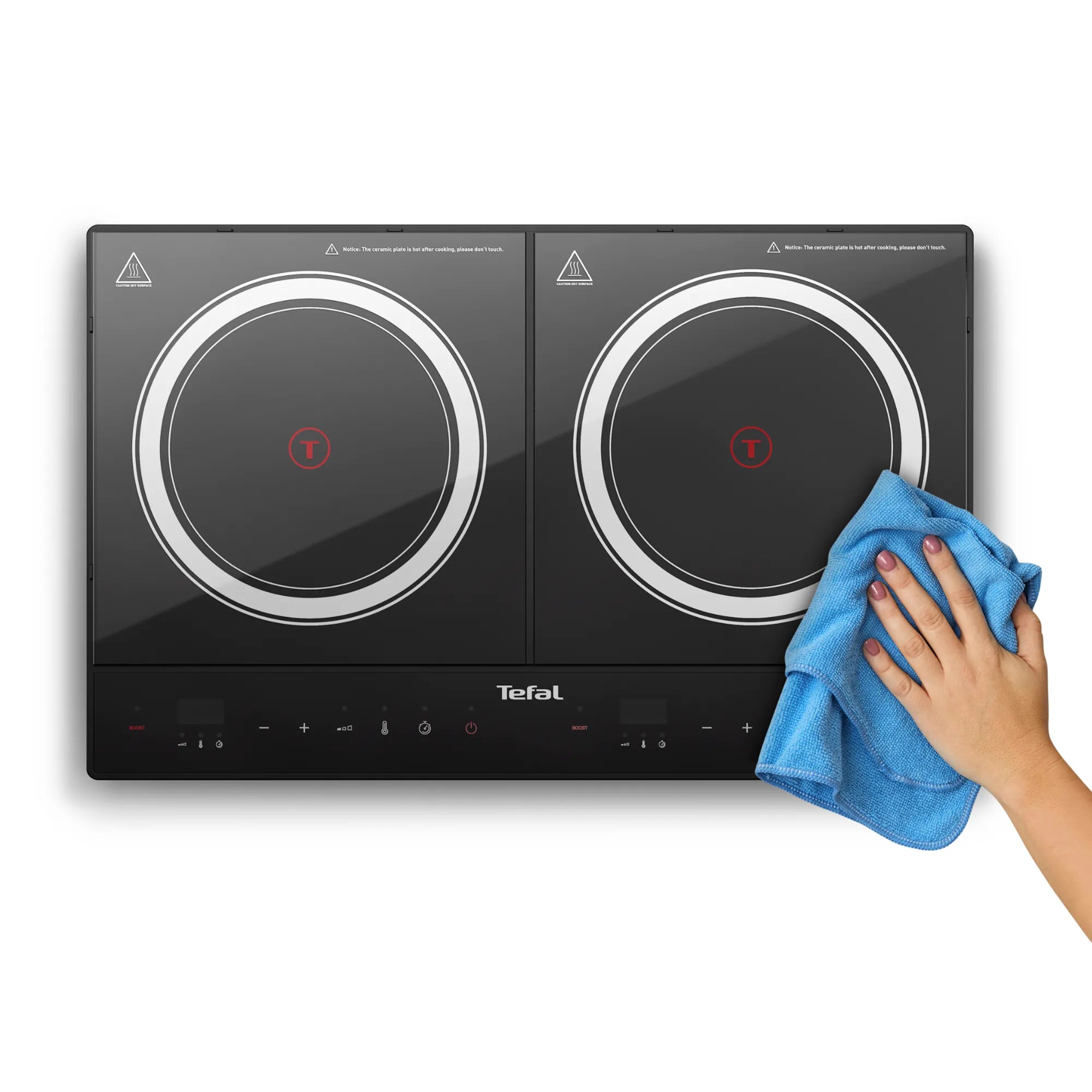 Tefal Dual Express Induction Hob IH9038 easy to clean