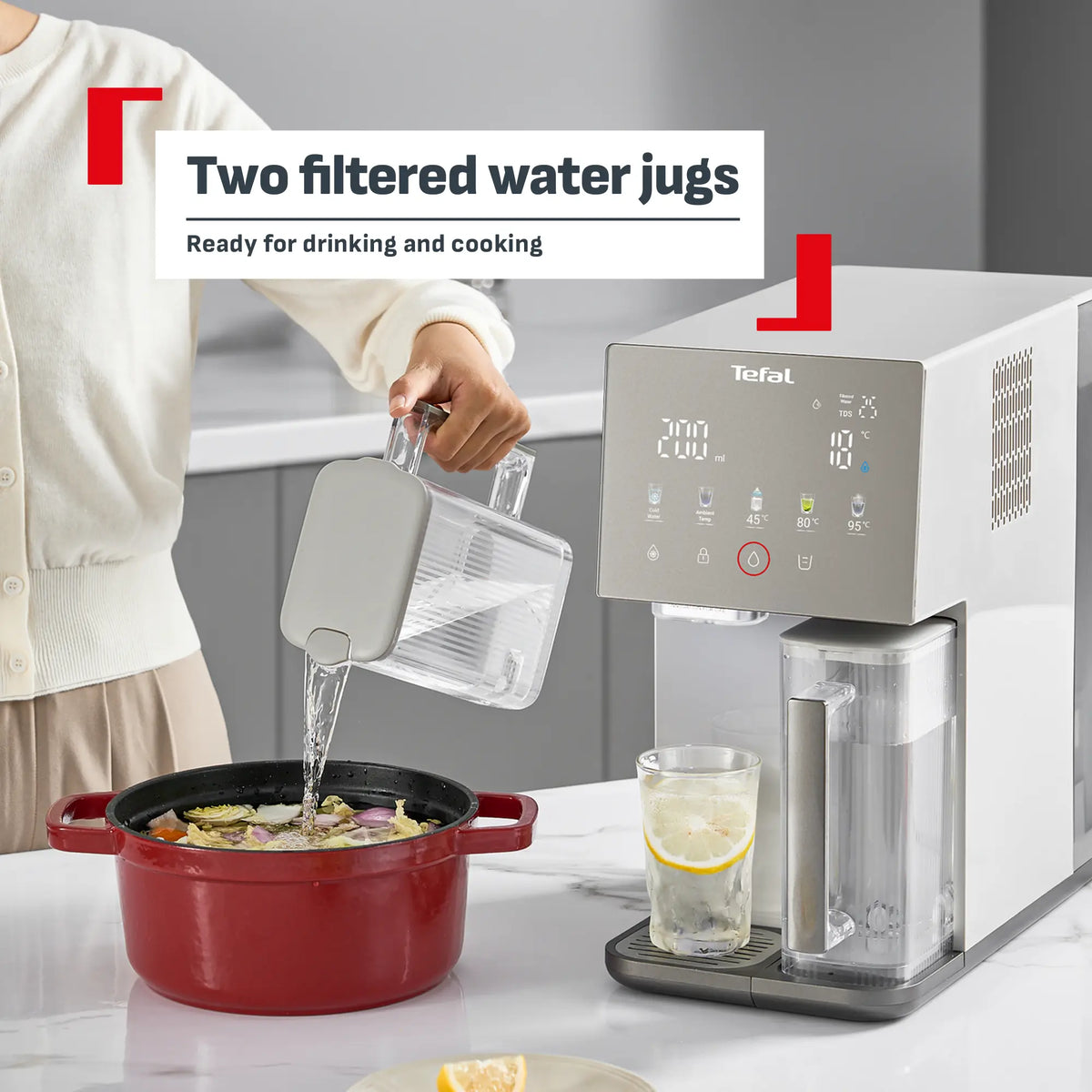 Tefal Pure Water Reverse Osmosis Hot & Cold Water Purifier Station BR553B