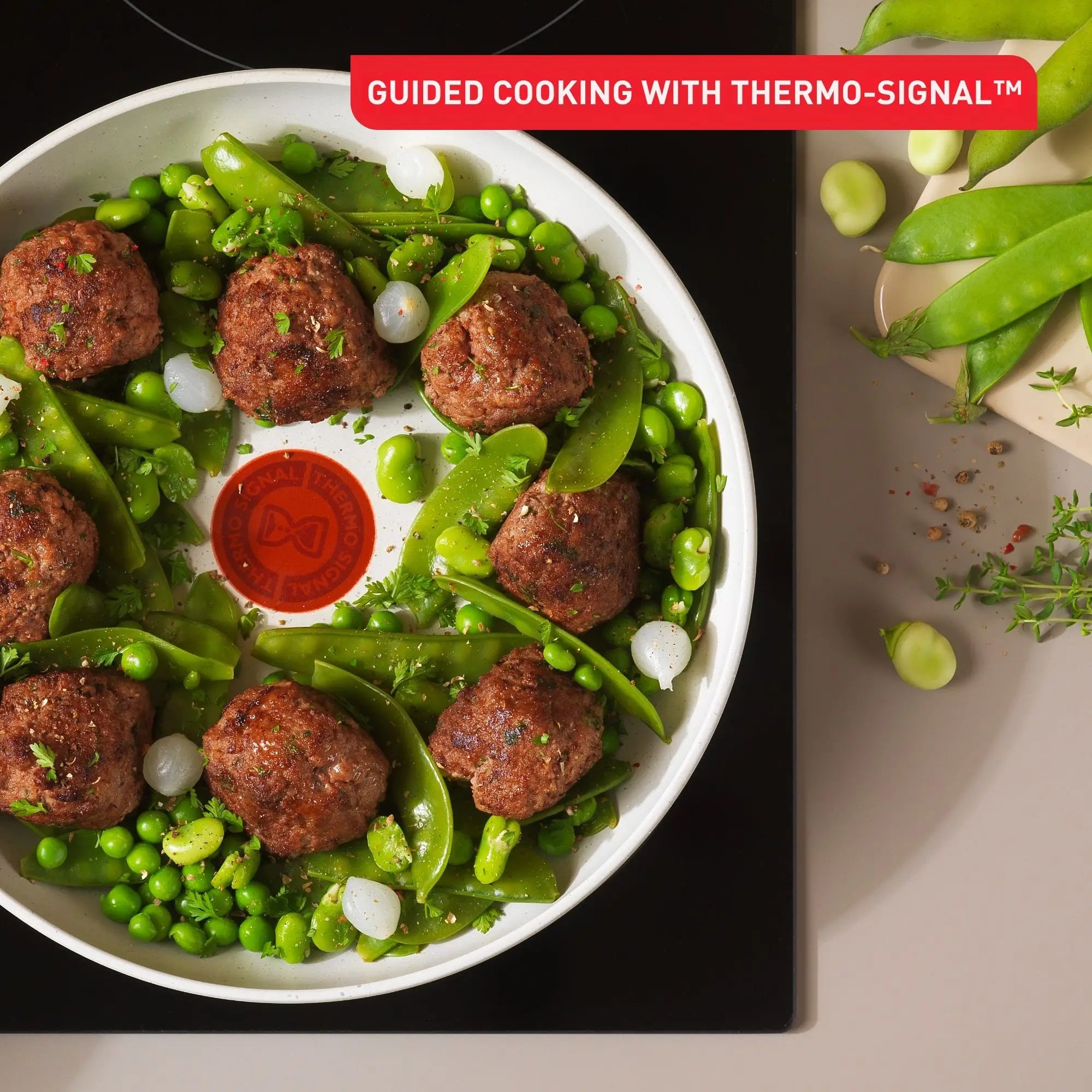 Tefal Stone White Induction Non-Stick 5pc Set