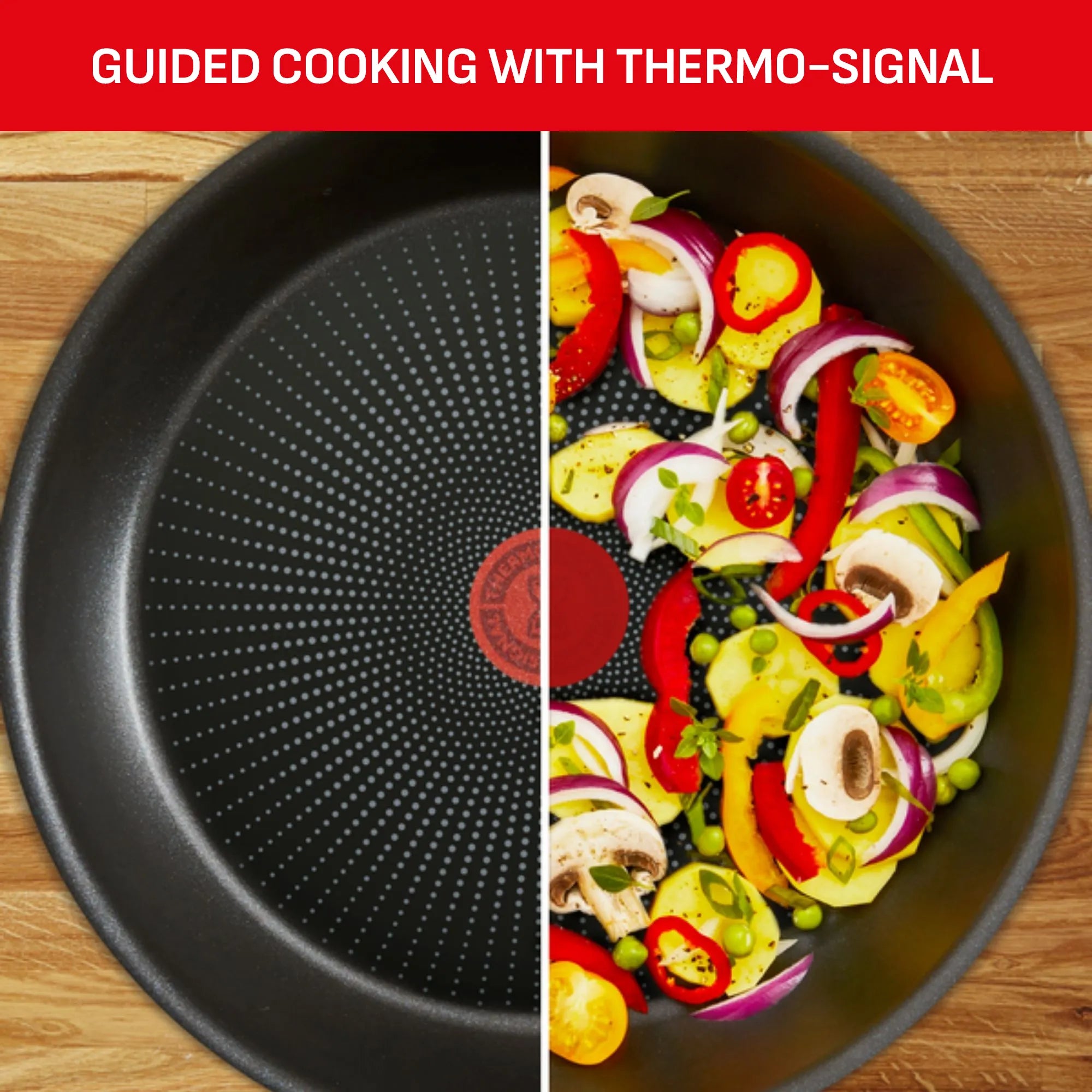 Tefal So Recycled Induction Non-Stick Triple Pack Frypans 20/24/28cm thermo-signal guided cooking