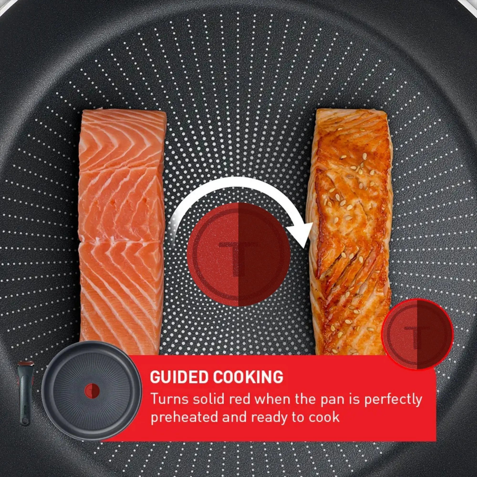 Tefal Ingenio Excellence Fusion Induction Non-Stick Set with thermo-signal for guided cooking