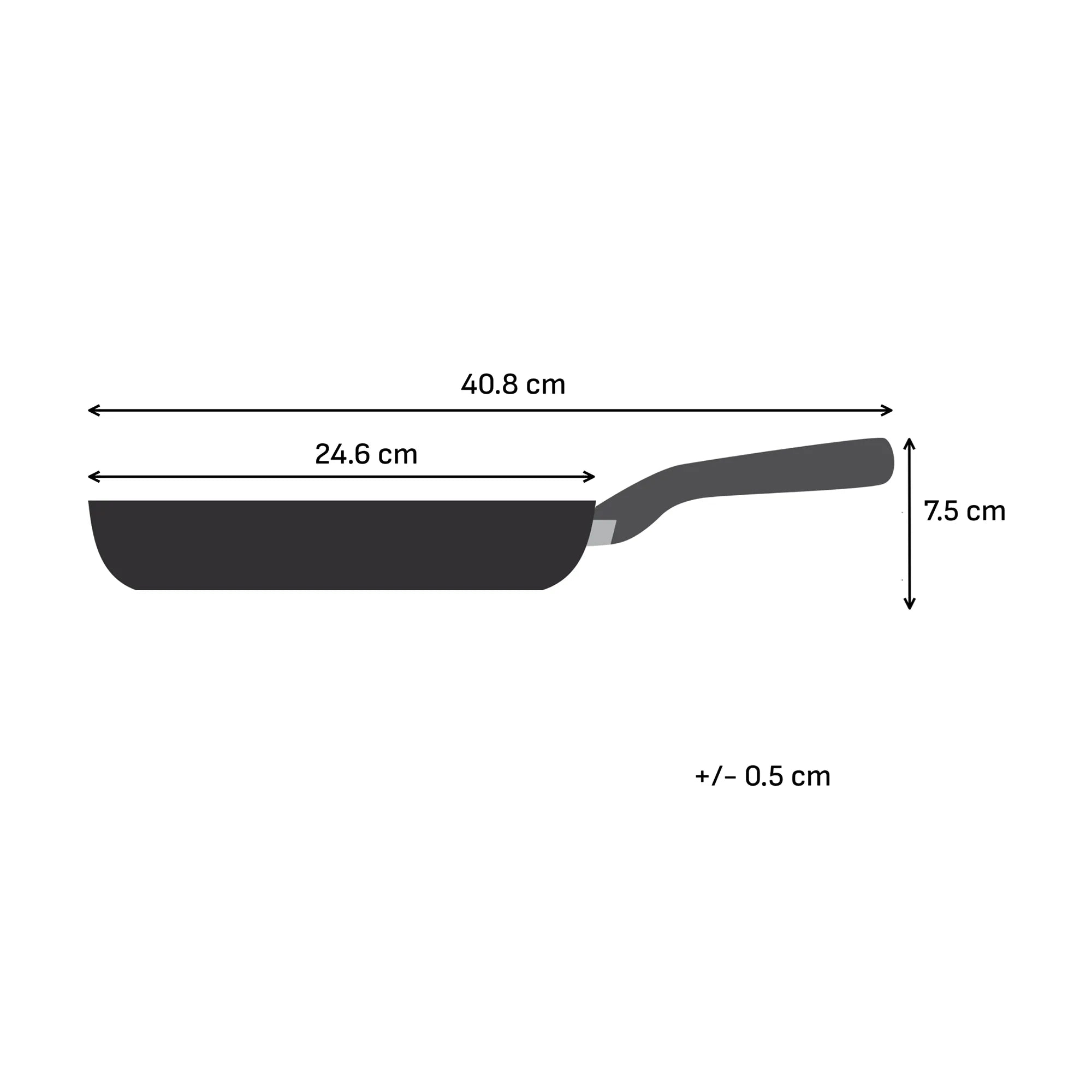 Tefal (Re)cycle Induction Ceramic Green Lichen Non-Stick Frypan 24cm Dimensions