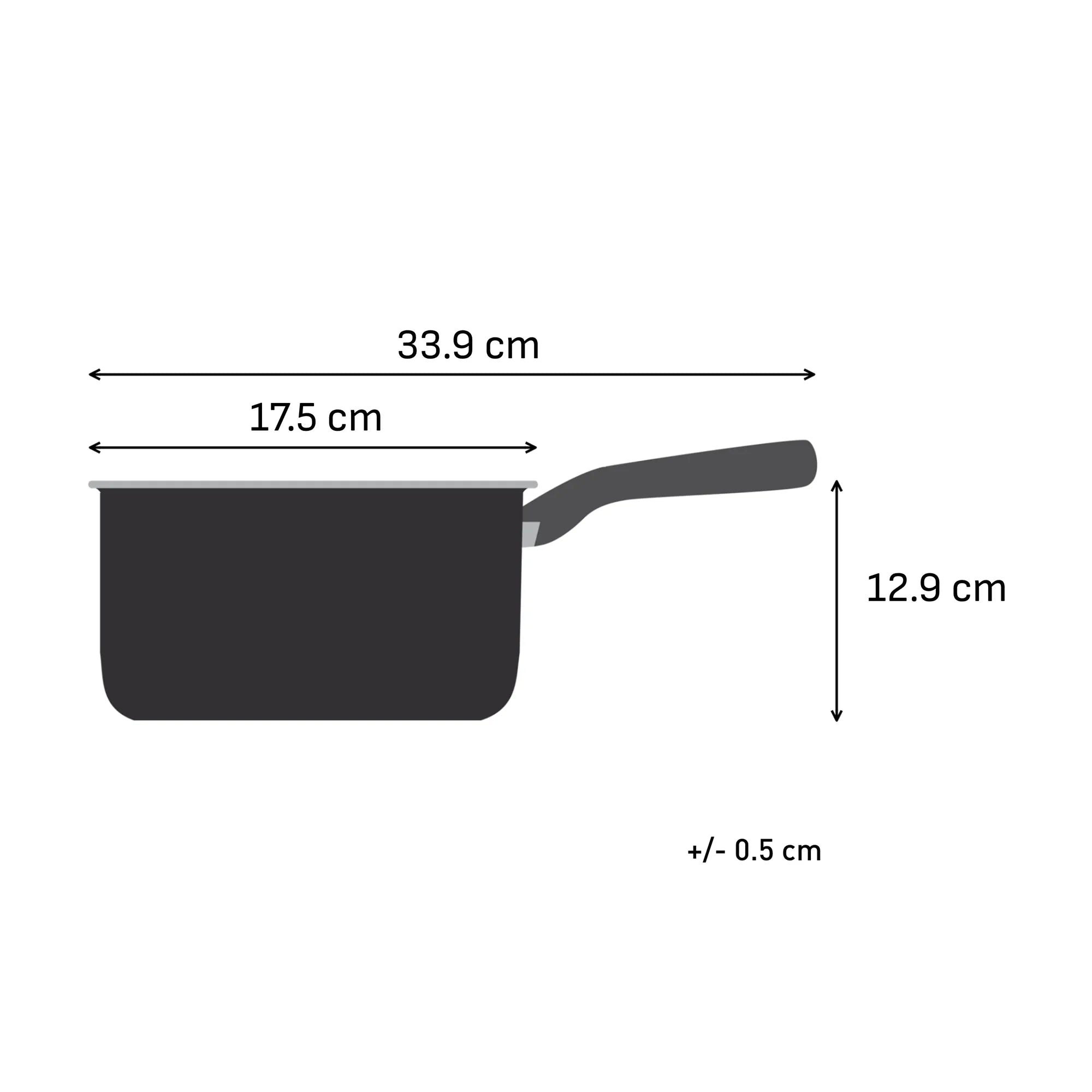 Tefal Space+ Excellence+ Ceramic Induction Non-Stick Saucepan 16cm Dimensions