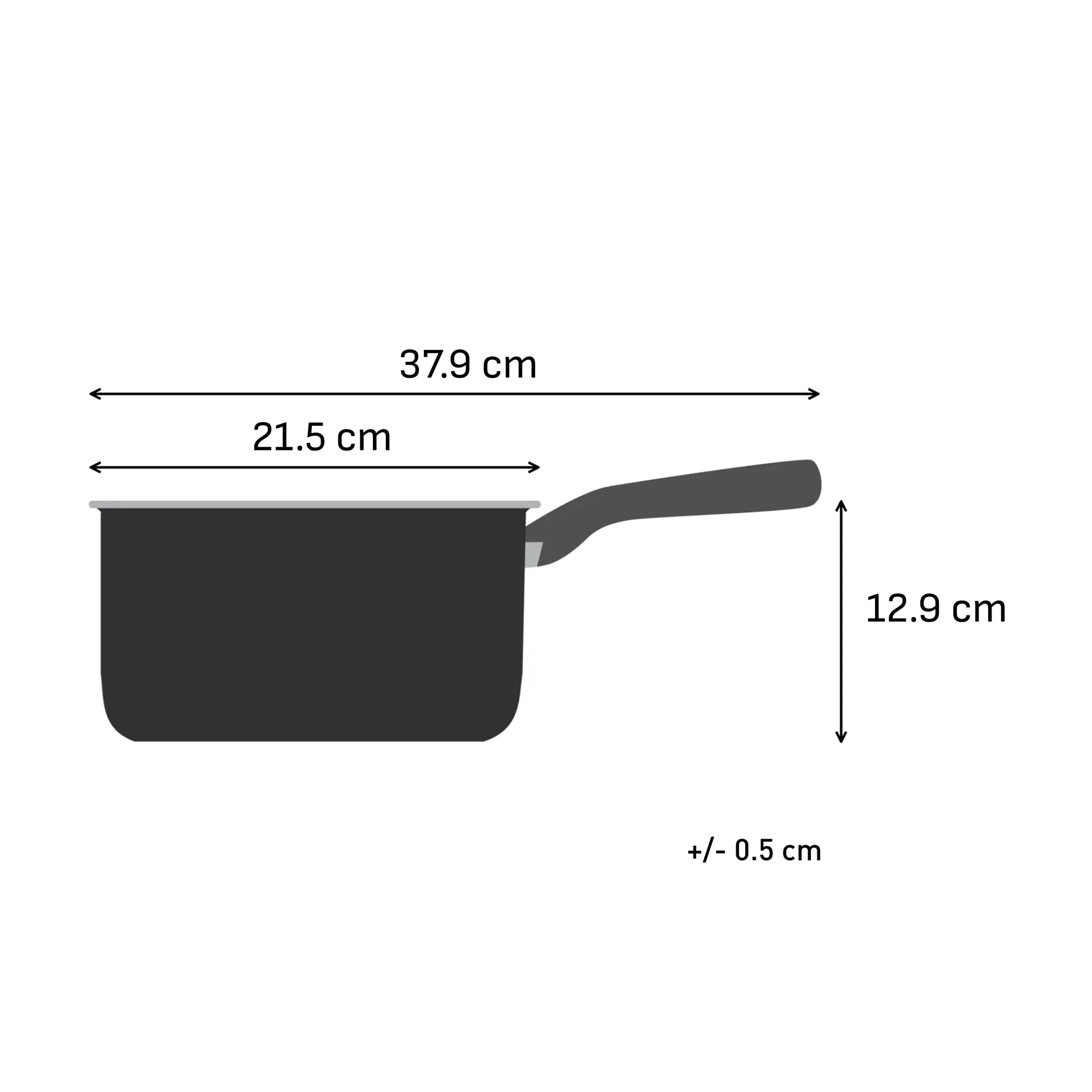 Tefal Space+ Excellence+ Ceramic Induction Non-Stick Saucepan 20cm Dimensions