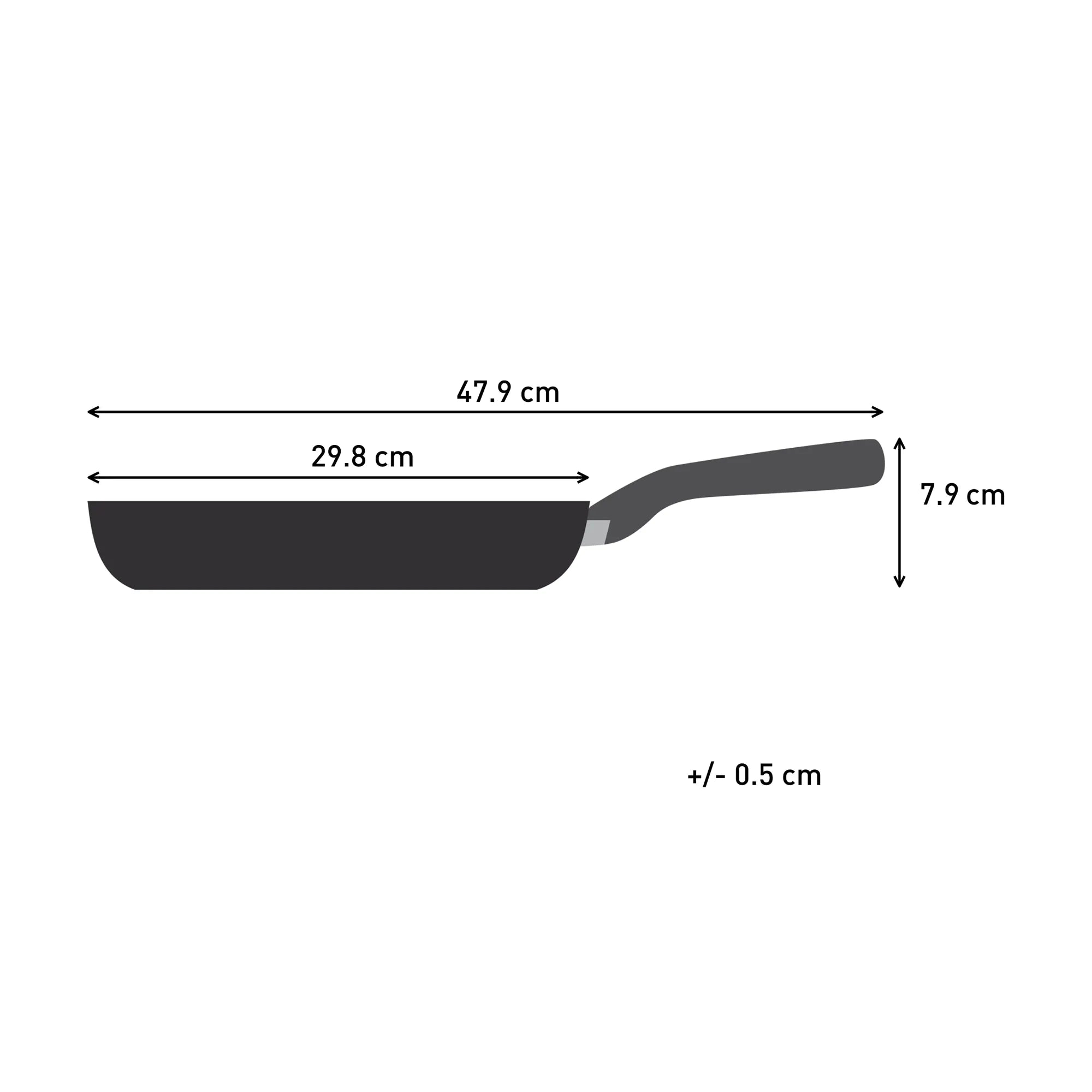 Tefal Excellence+ Ceramic Induction Non-Stick Frypan 28cm Dimensions