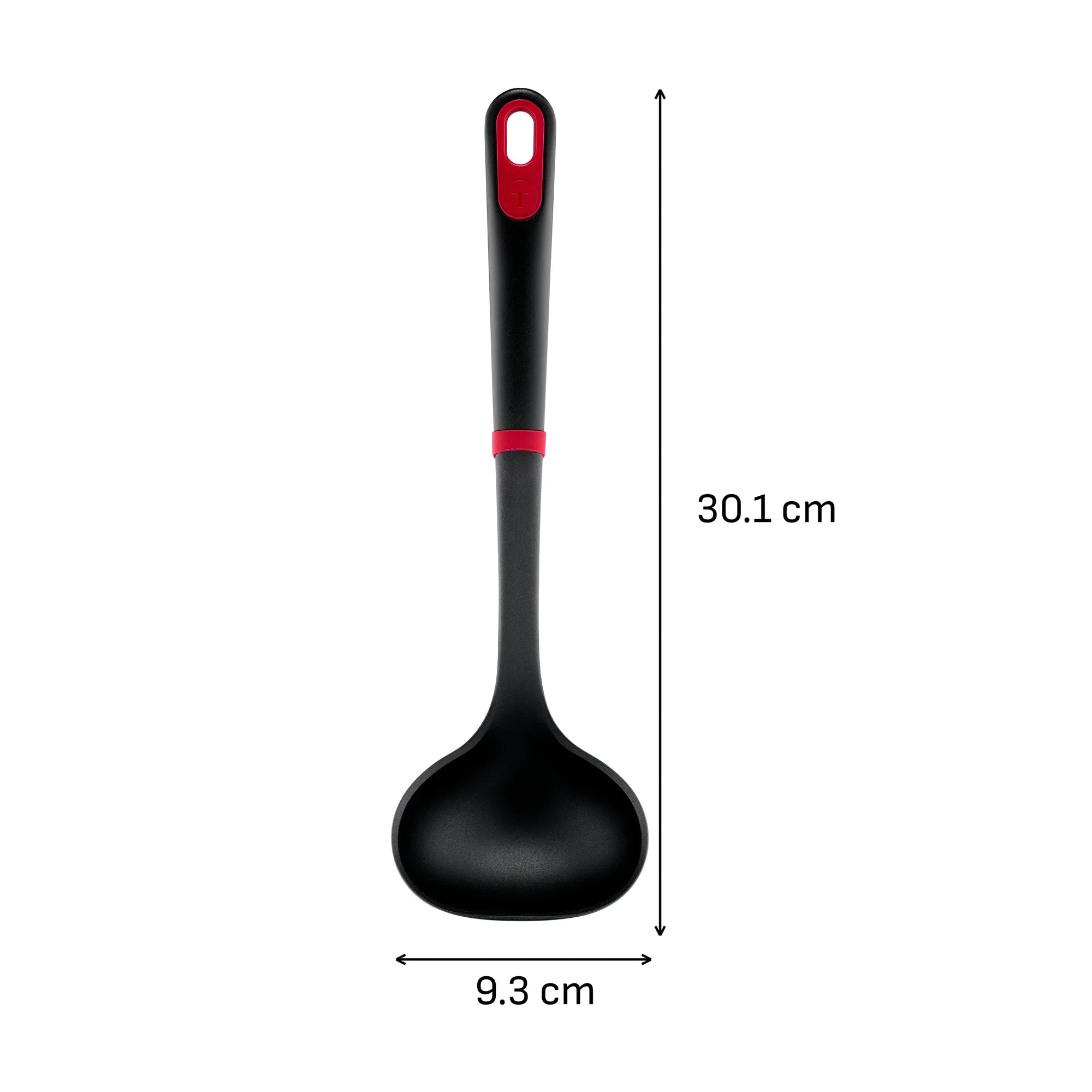 Tefal Ingenio+ Nylon Ladle Red/Black K1980434 Dimensions